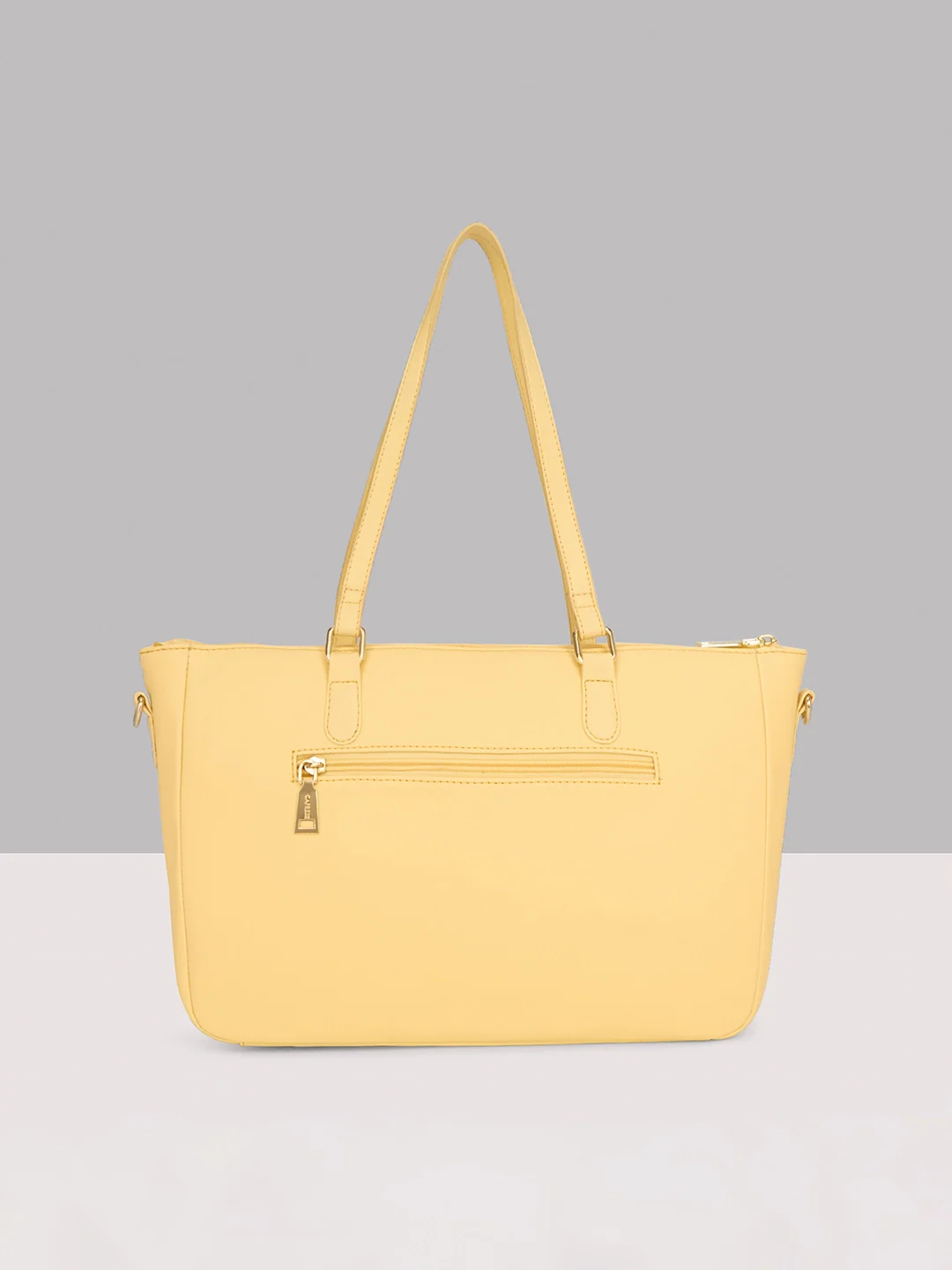 Caprese Crystal Large Butter Yellow Satchel Bag - Image 4