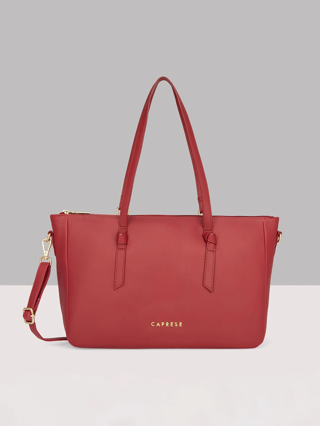 Caprese Crystal Large Cherry Red Satchel Bag - Image 10