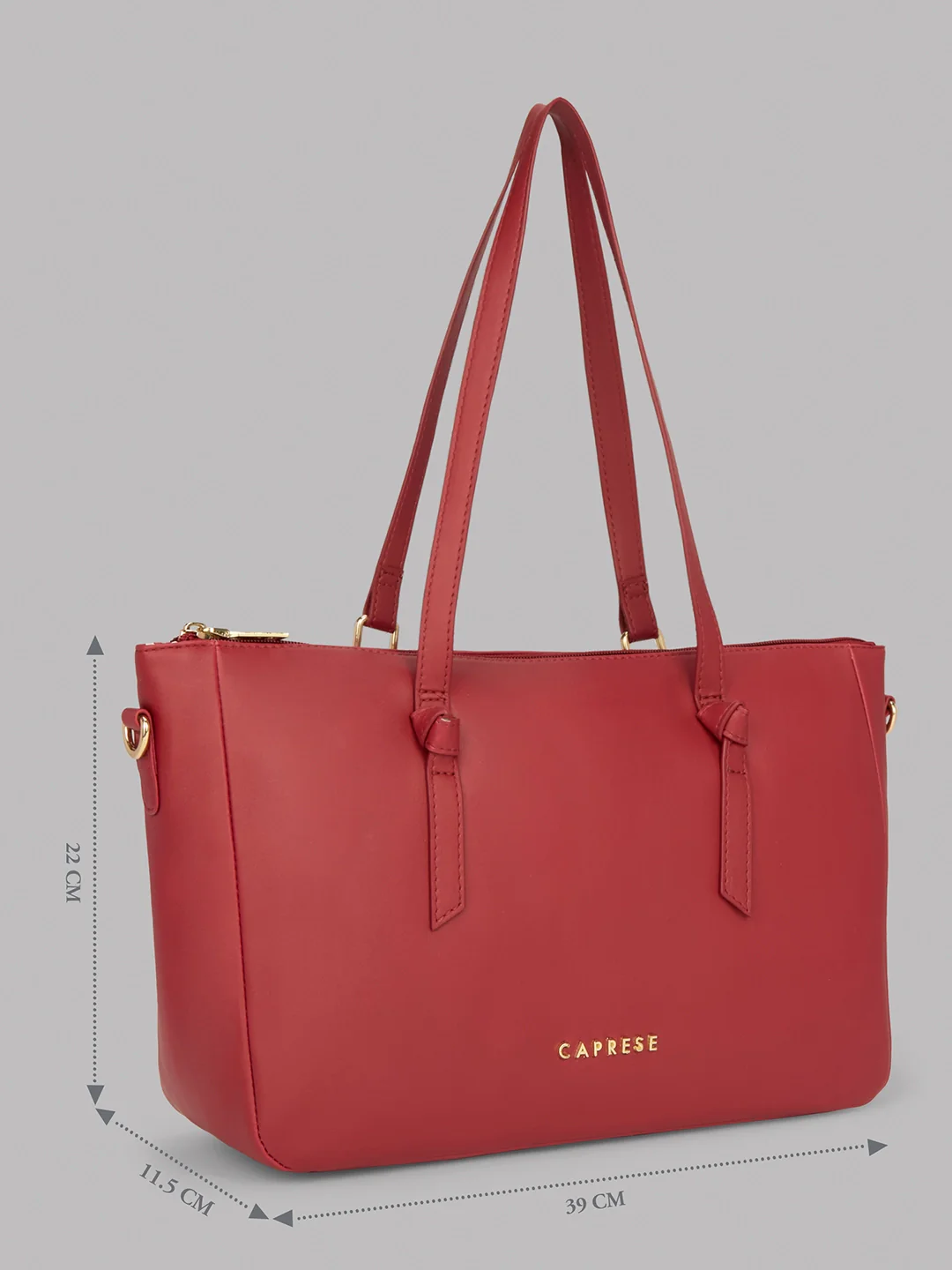 Caprese Crystal Large Cherry Red Satchel Bag - Image 17