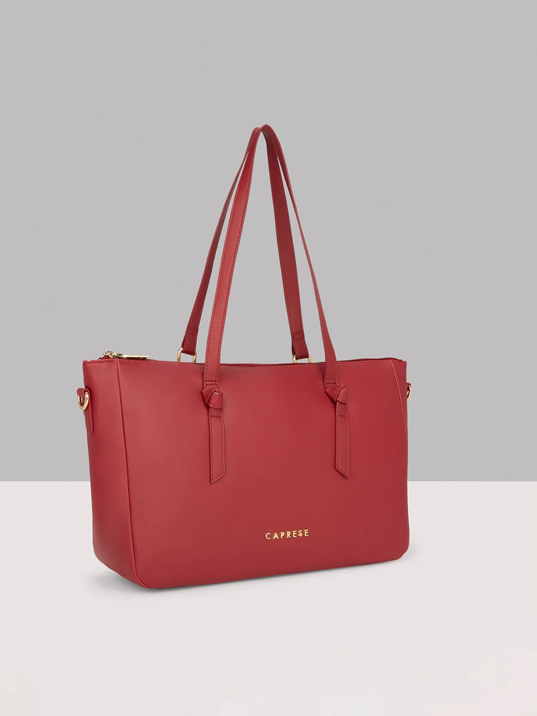 Caprese Crystal Large Cherry Red Satchel Bag - Image 3