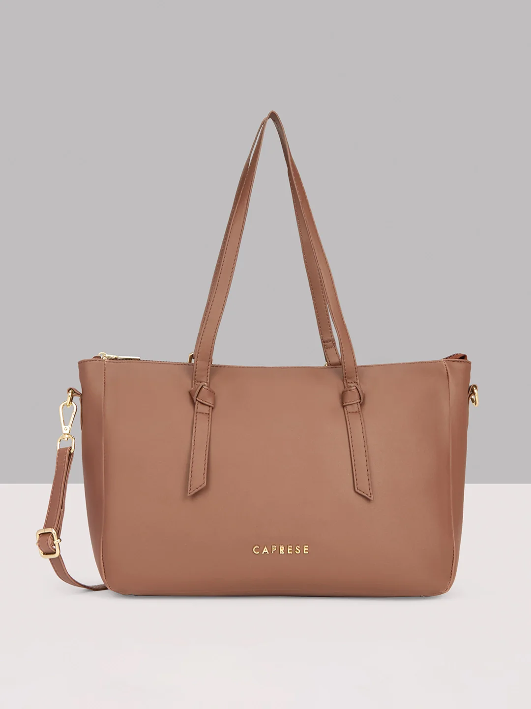 Caprese Crystal Large Chocolate Brown Satchel Bag - Image 10
