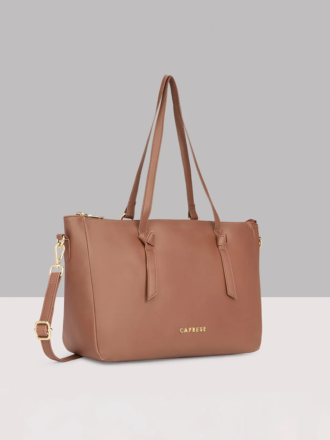 Caprese Crystal Large Chocolate Brown Satchel Bag - Image 11