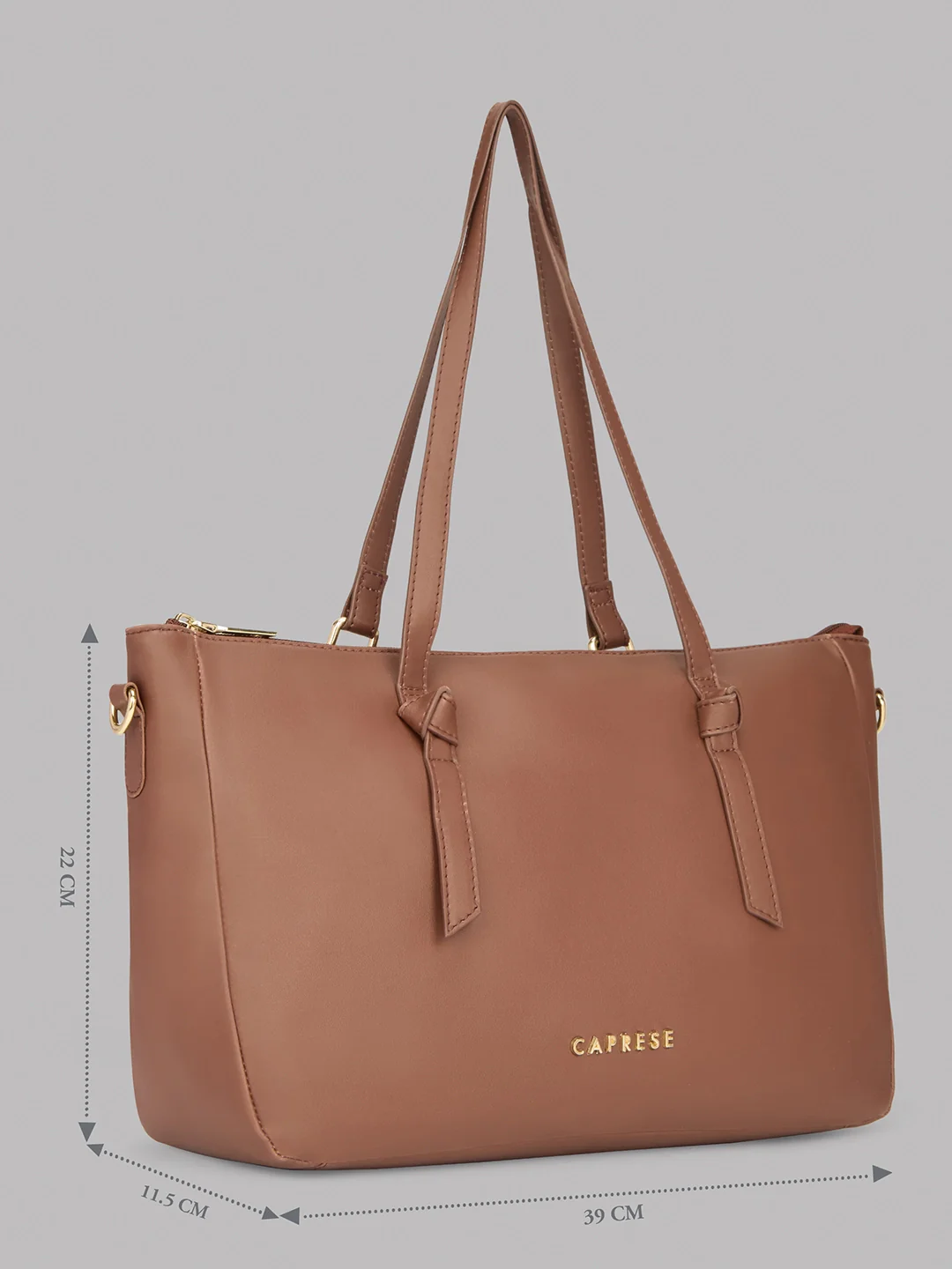 Caprese Crystal Large Chocolate Brown Satchel Bag - Image 16