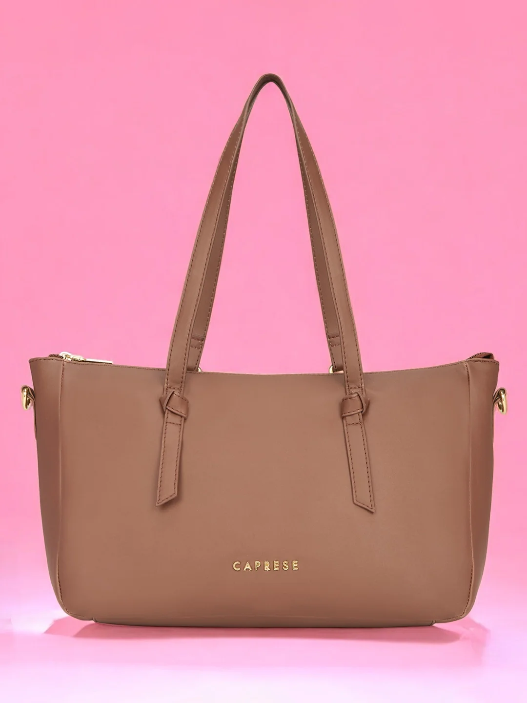 Caprese Crystal Large Chocolate Brown Satchel Bag - Image 17