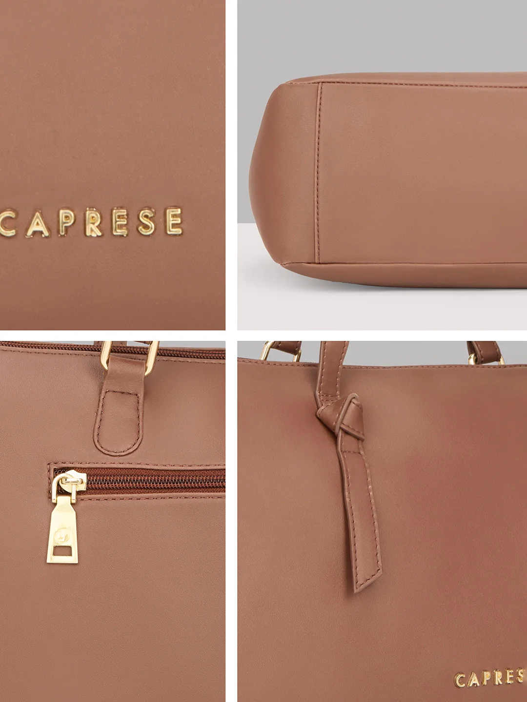 Caprese Crystal Large Chocolate Brown Satchel Bag - Image 9
