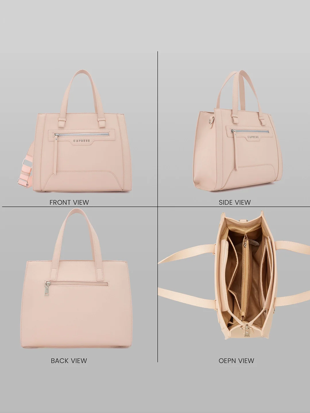 Caprese Cuba Medium Blush Satchel Bag - Image 4