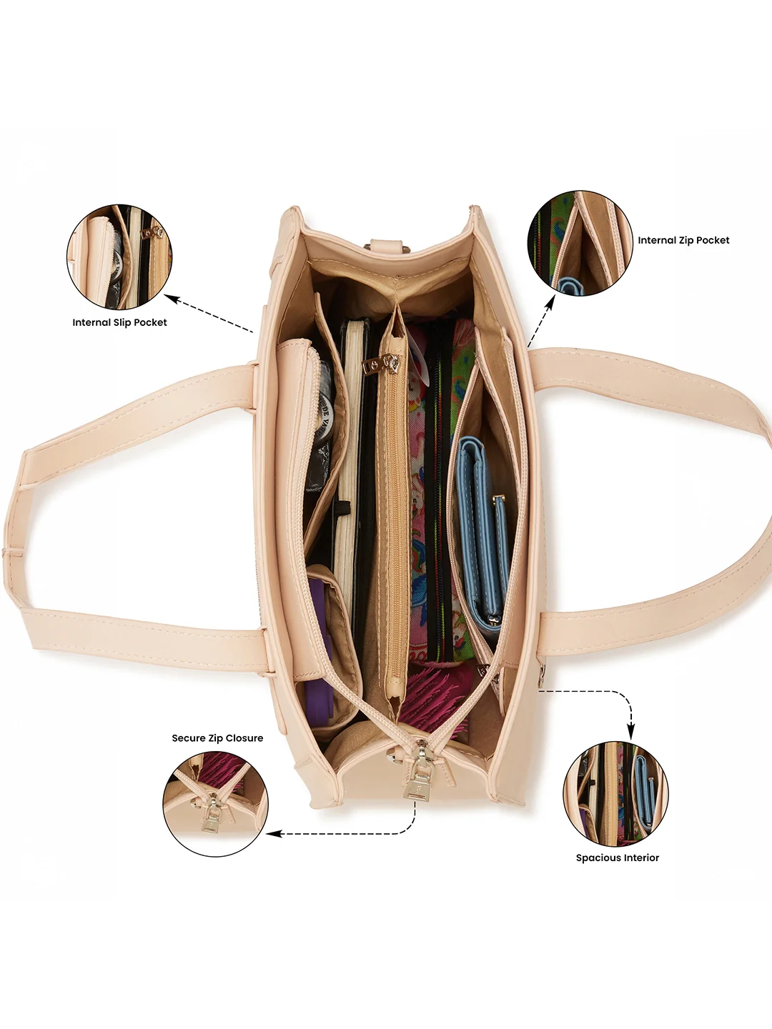 Caprese Cuba Medium Blush Satchel Bag - Image 6
