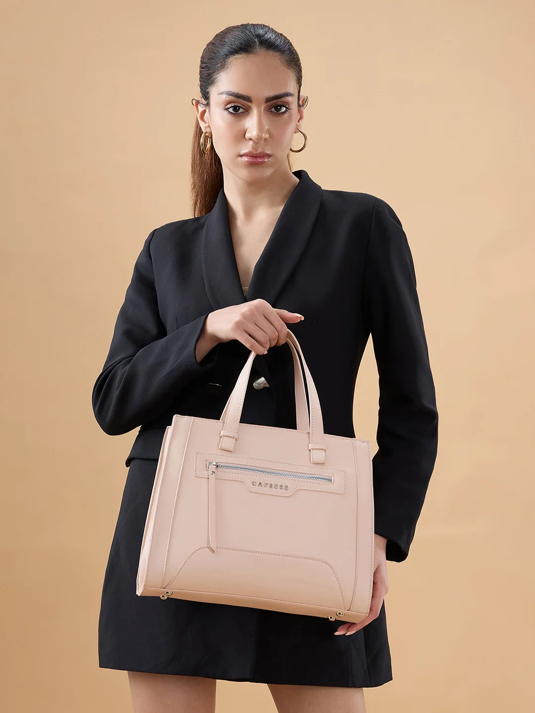 Caprese Cuba Medium Blush Satchel Bag - Image 8