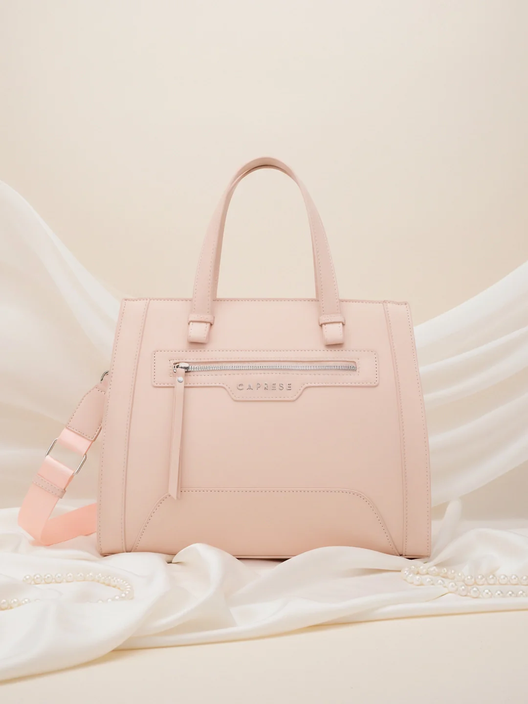 Caprese Cuba Medium Blush Satchel Bag - Image 9
