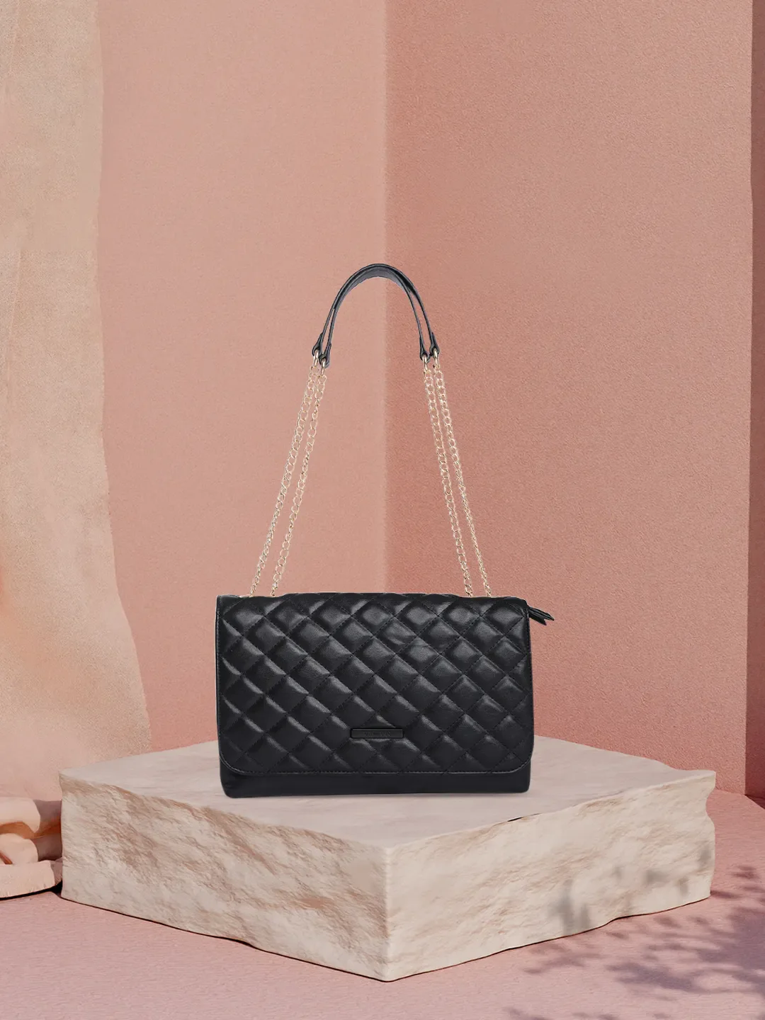 Caprese Cuddy Medium Black Sling Bag