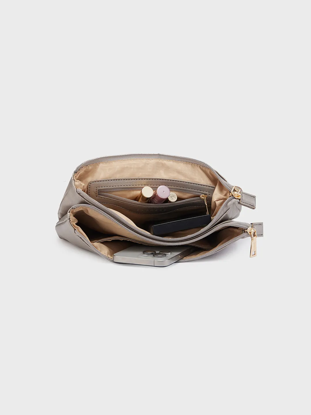 Caprese Cuddy Medium Gunmetal Sling Bag - Image 8