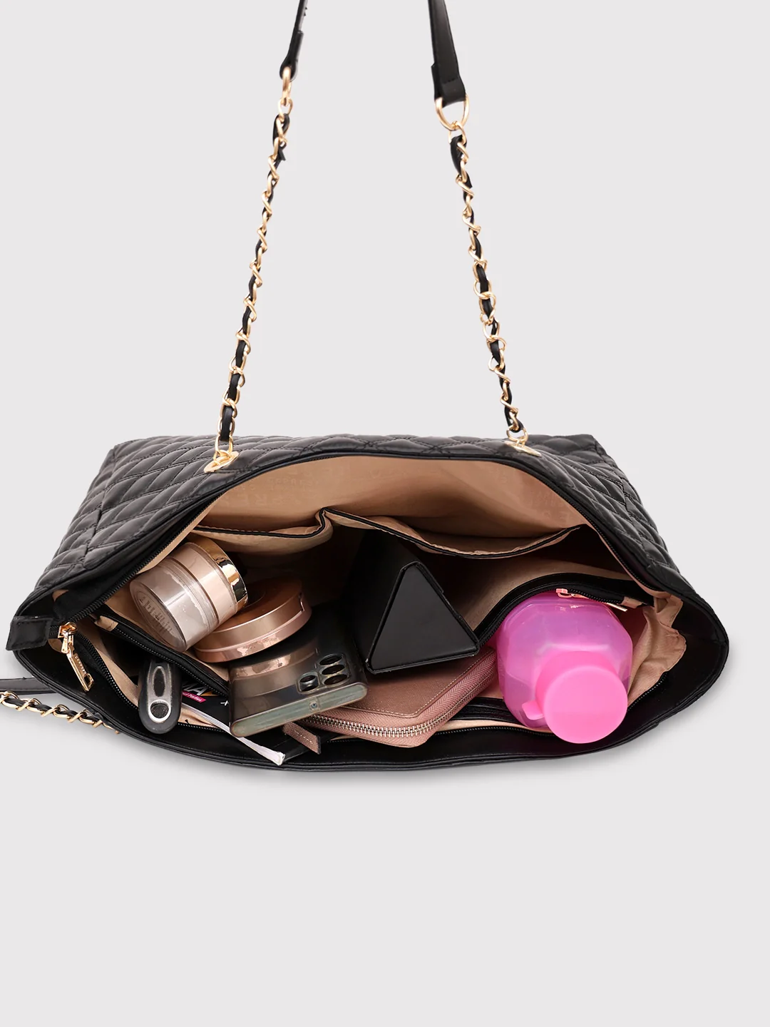 Caprese Cuddy Large Black Tote Bag - Image 9