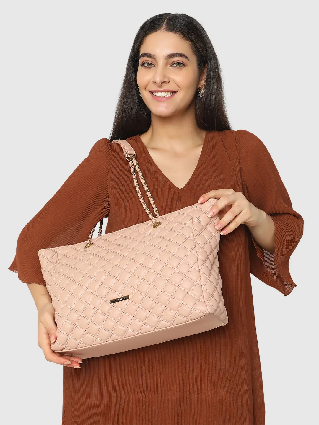 Caprese Cuddy Large Blush Tote Bag - Image 3