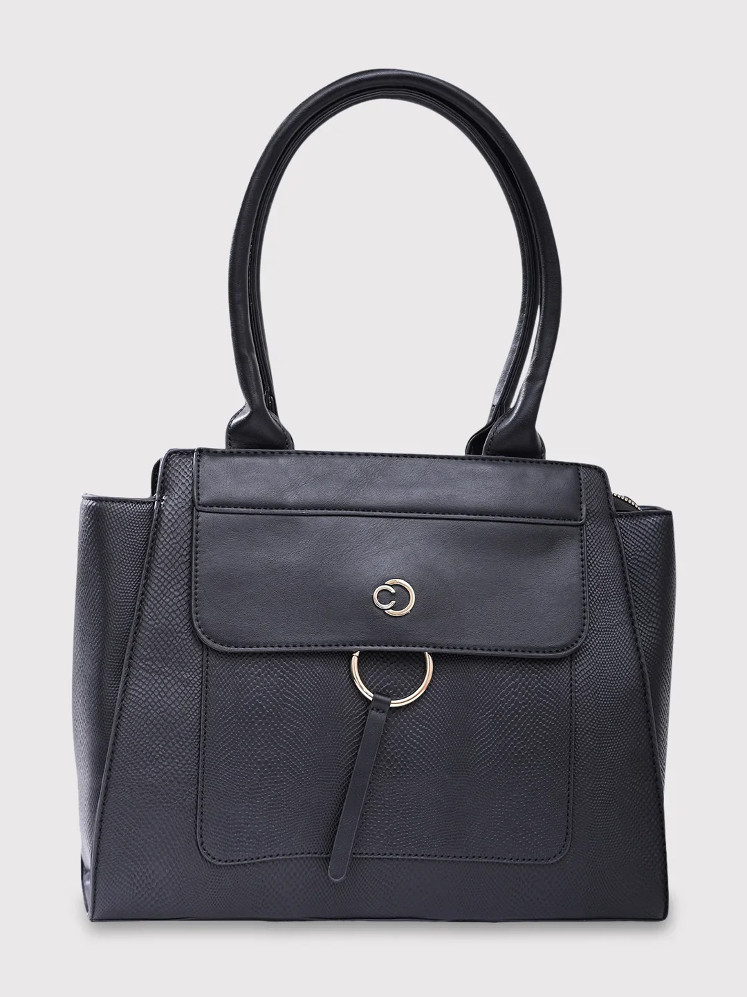 Caprese Dakota Large Black Satchel Bag