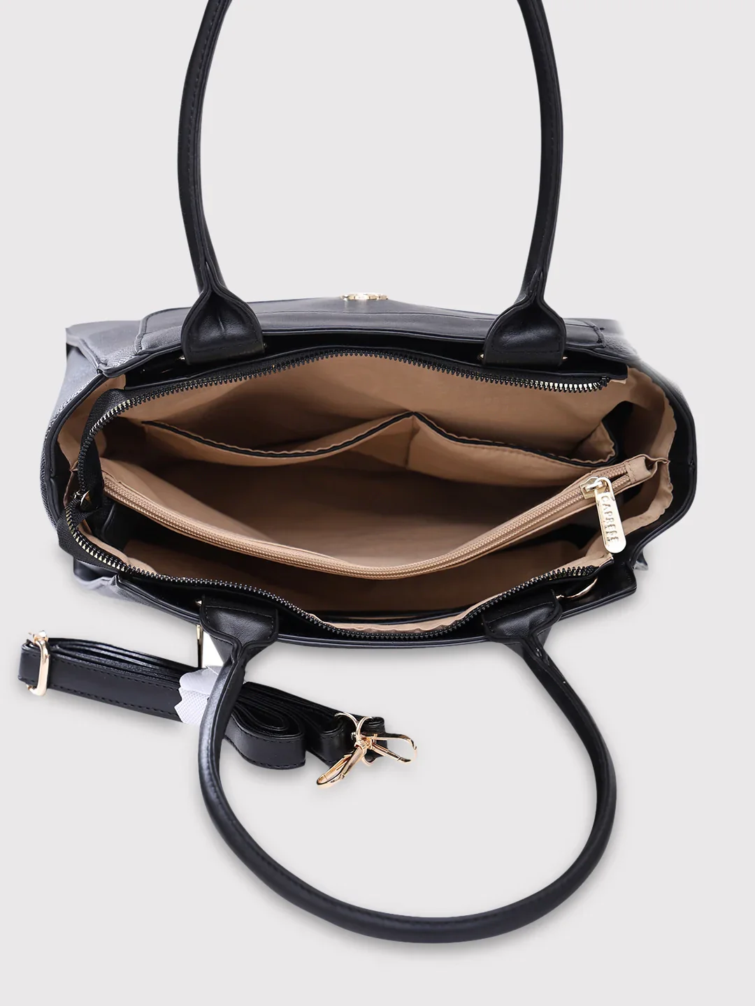 Caprese Dakota Large Black Satchel Bag - Image 6