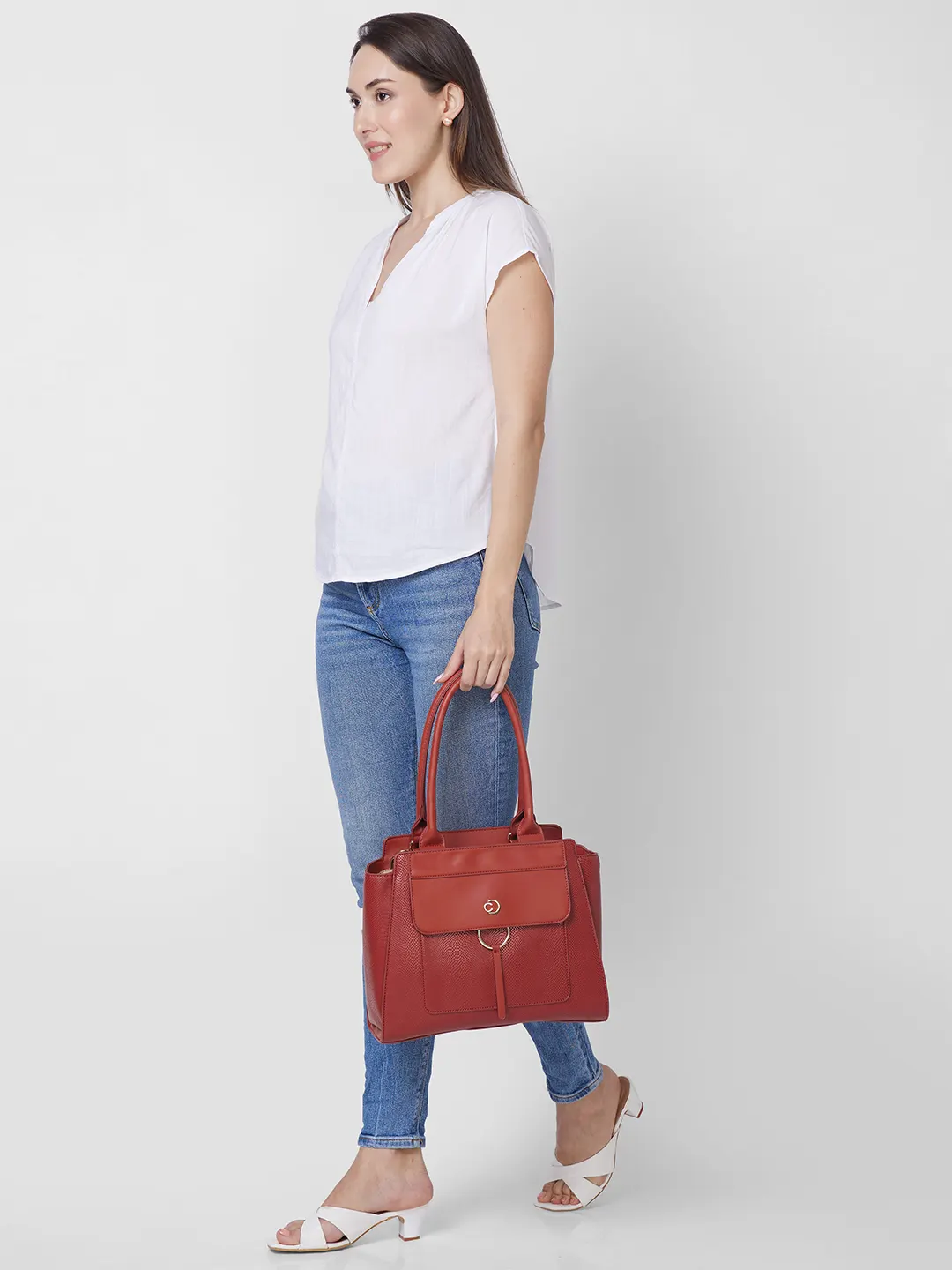 Caprese Dakota Large Terra Satchel Bag - Image 14