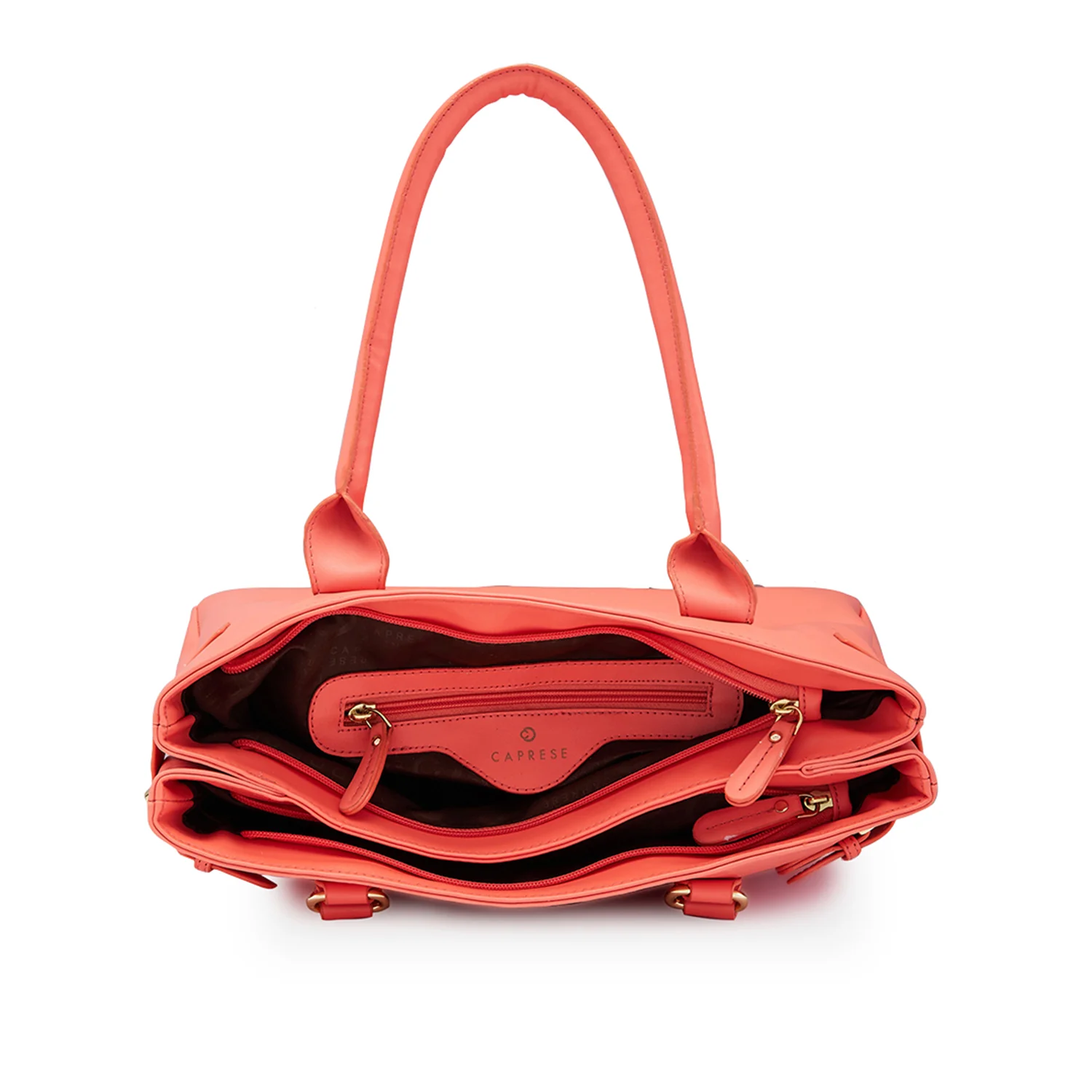 Caprese Dalia Medium Peach Satchel Bag - Image 6