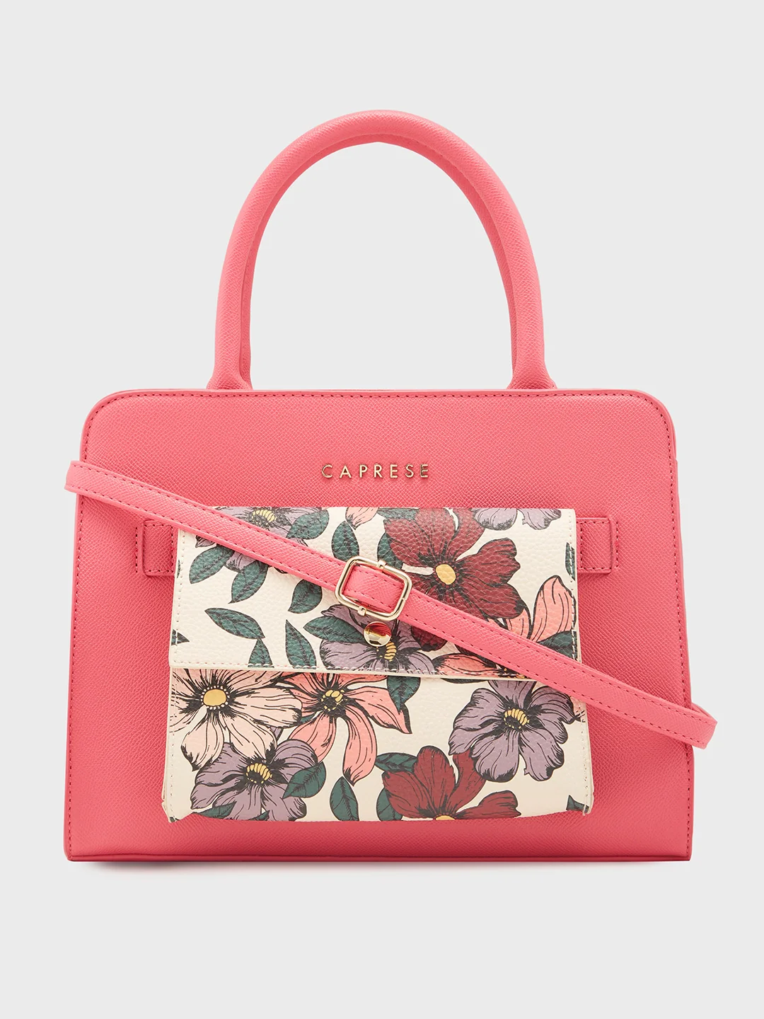 Caprese Daphne Medium Fuchsia Satchel Bag - Image 14