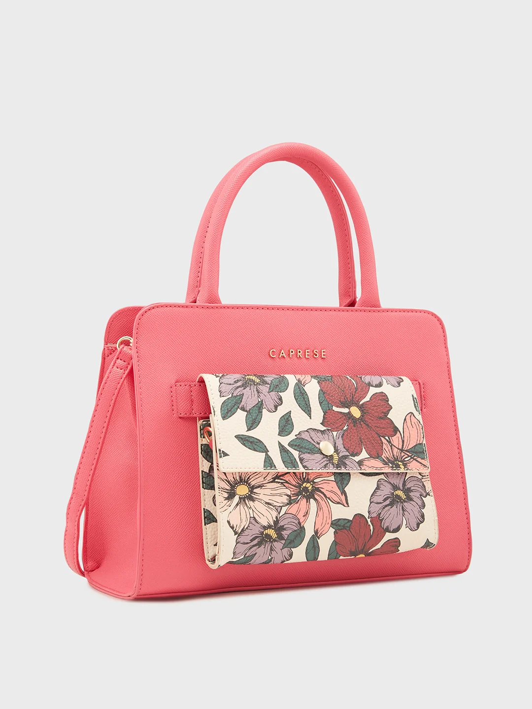 Caprese Daphne Medium Fuchsia Satchel Bag - Image 5