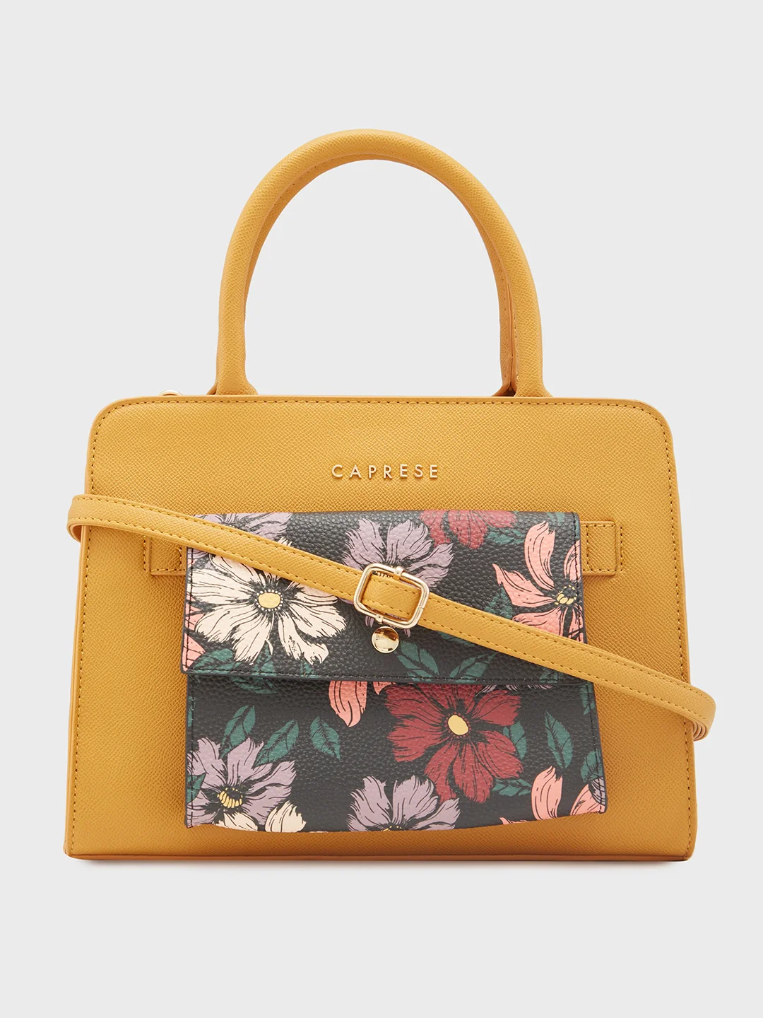 Caprese Daphne Medium Yellow Satchel Bag - Image 2