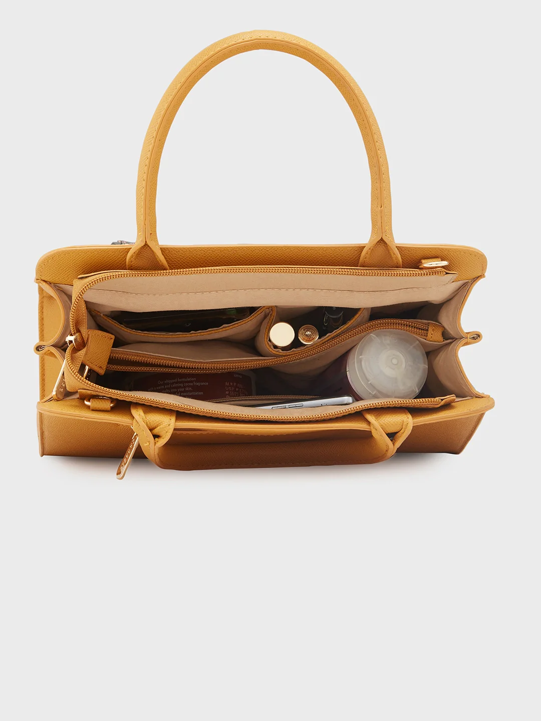 Caprese Daphne Medium Yellow Satchel Bag - Image 6
