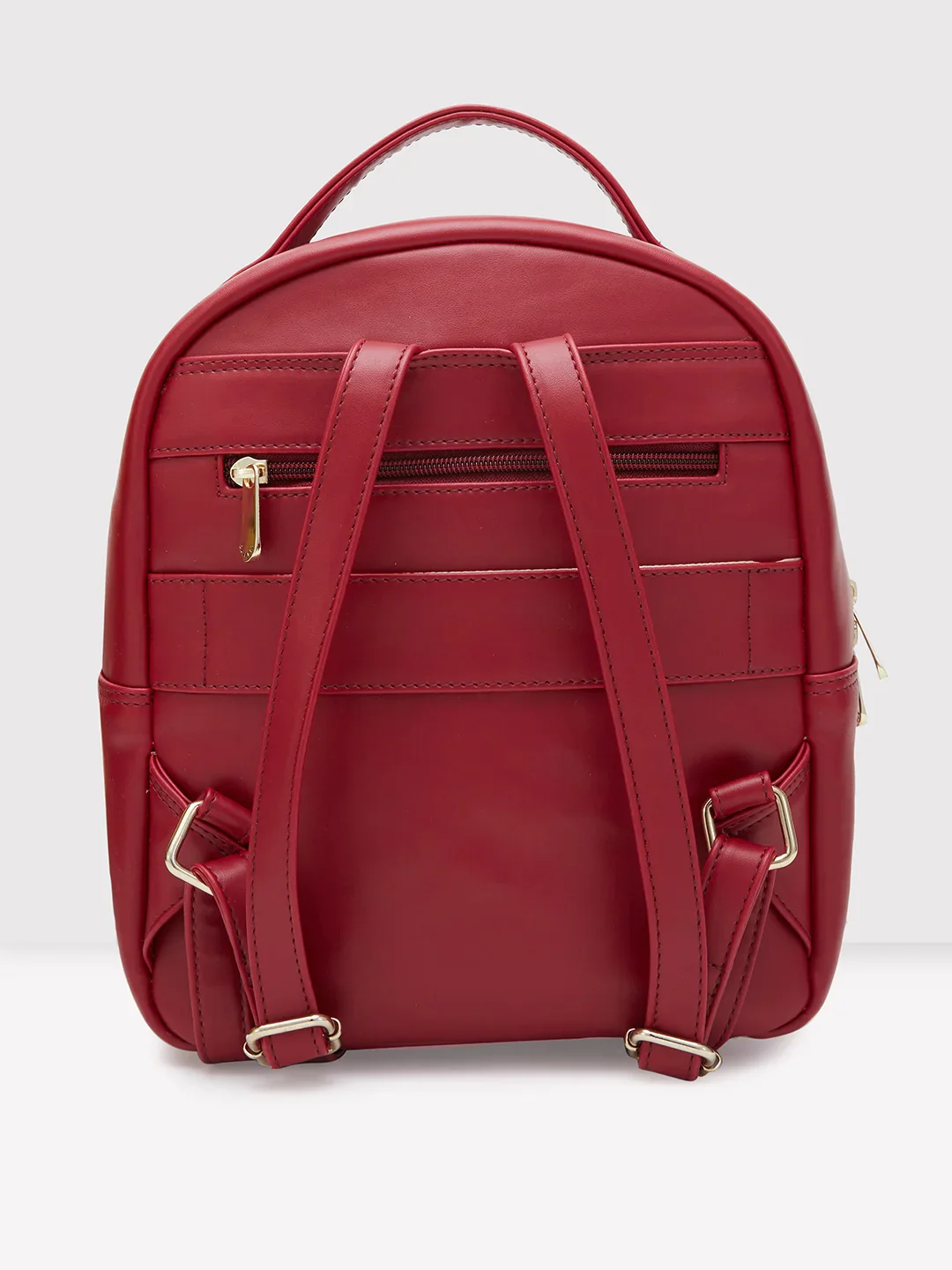 Caprese Dara Medium Maroon Backpack - Image 3