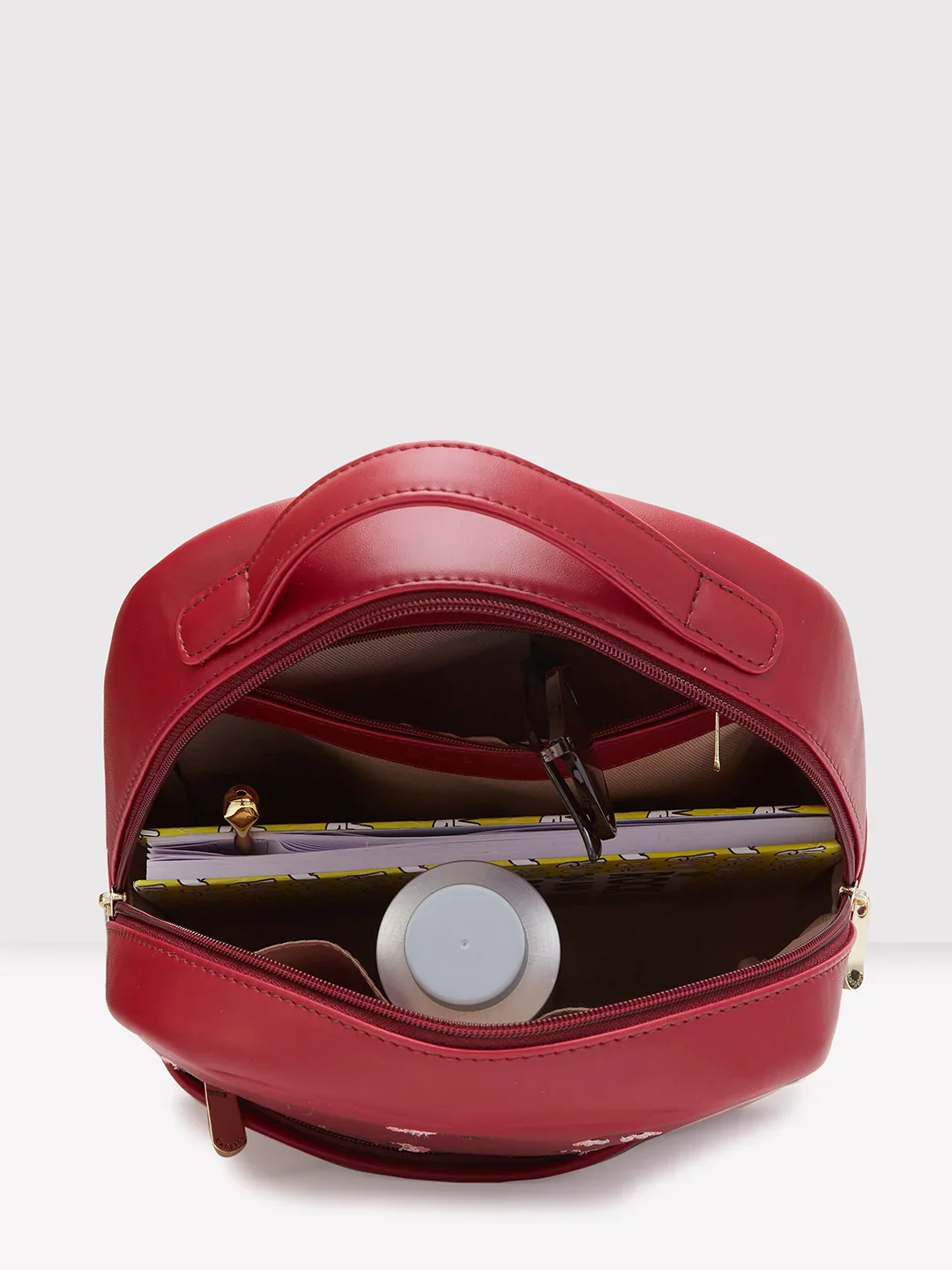 Caprese Dara Medium Maroon Backpack - Image 8