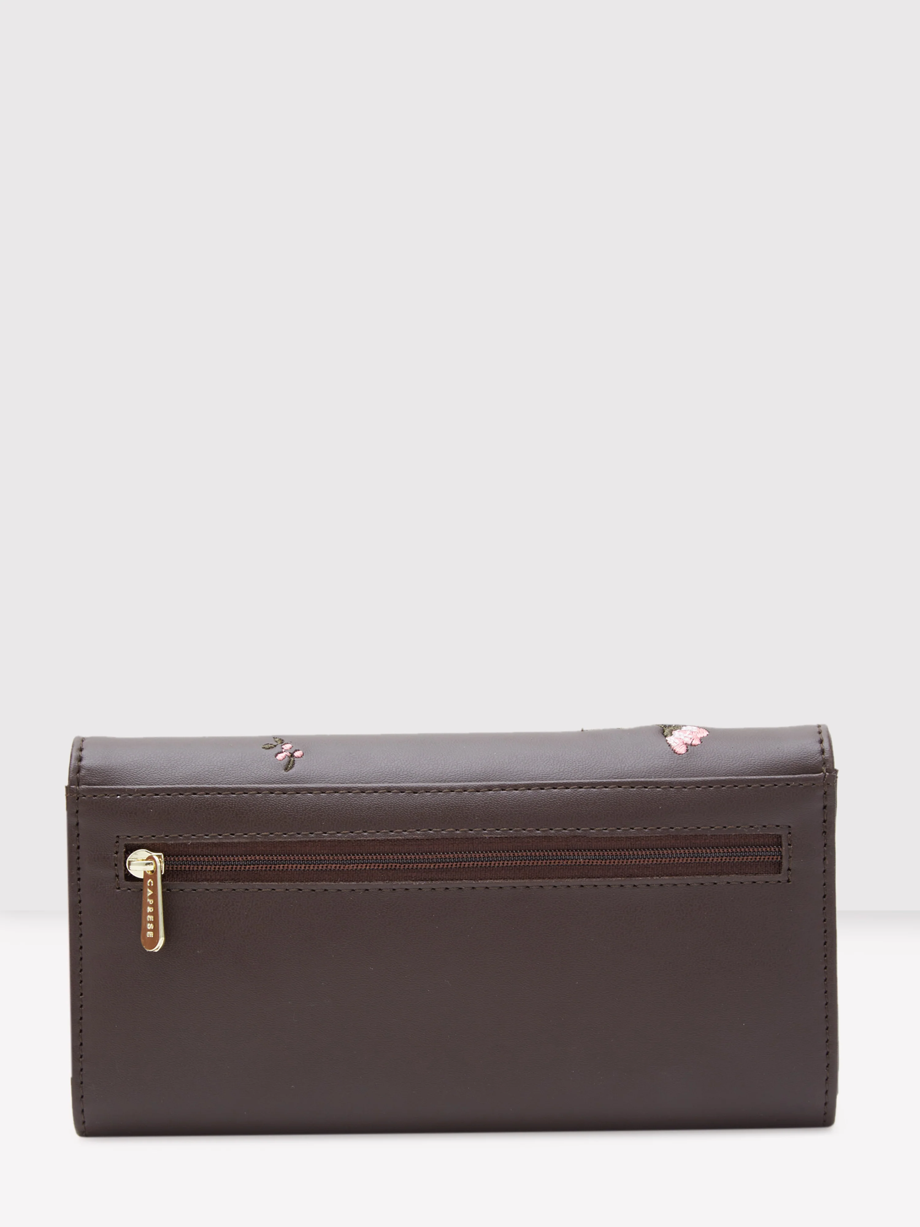 Caprese Dara Medium Brown Flap Wallet - Image 3
