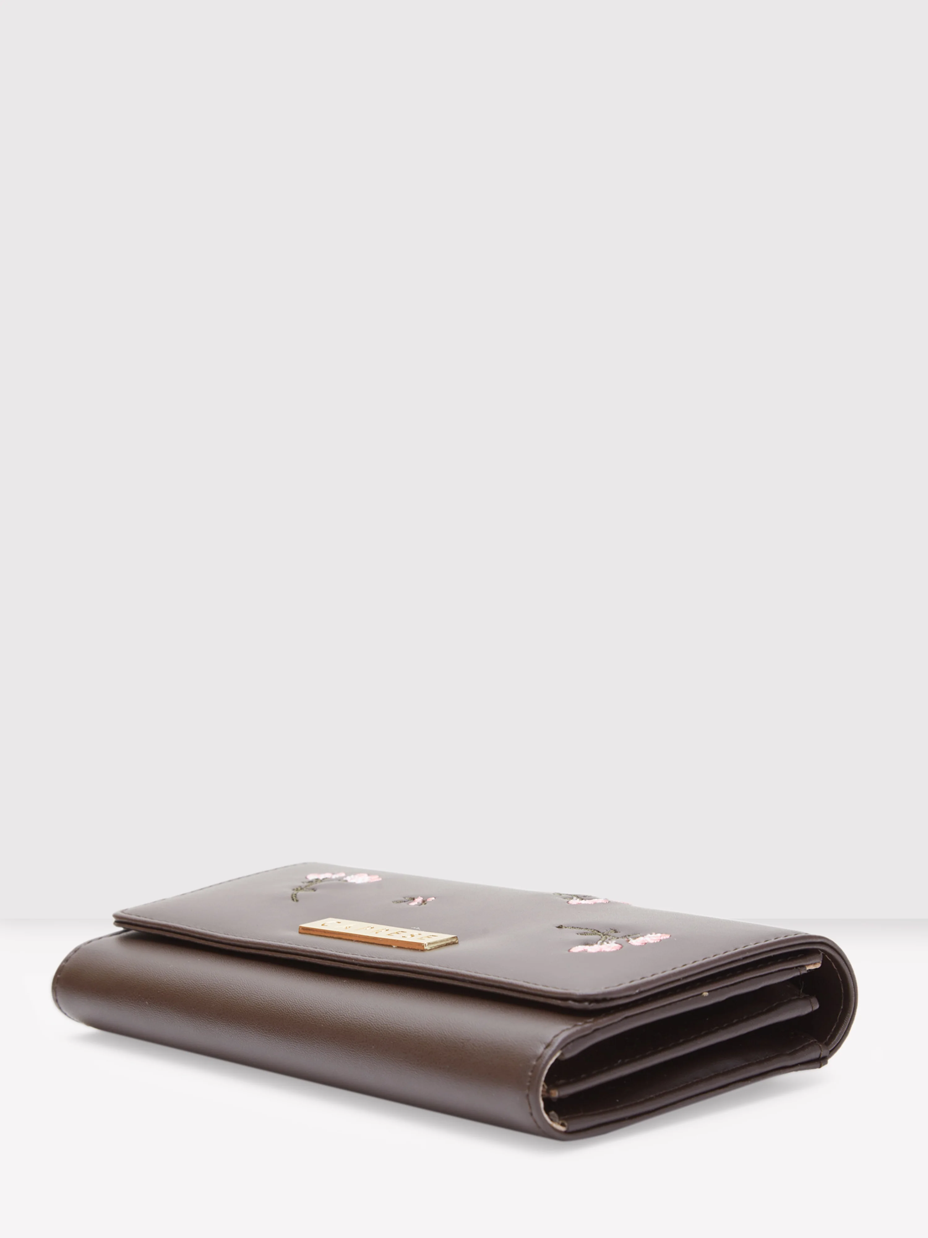 Caprese Dara Medium Brown Flap Wallet - Image 5