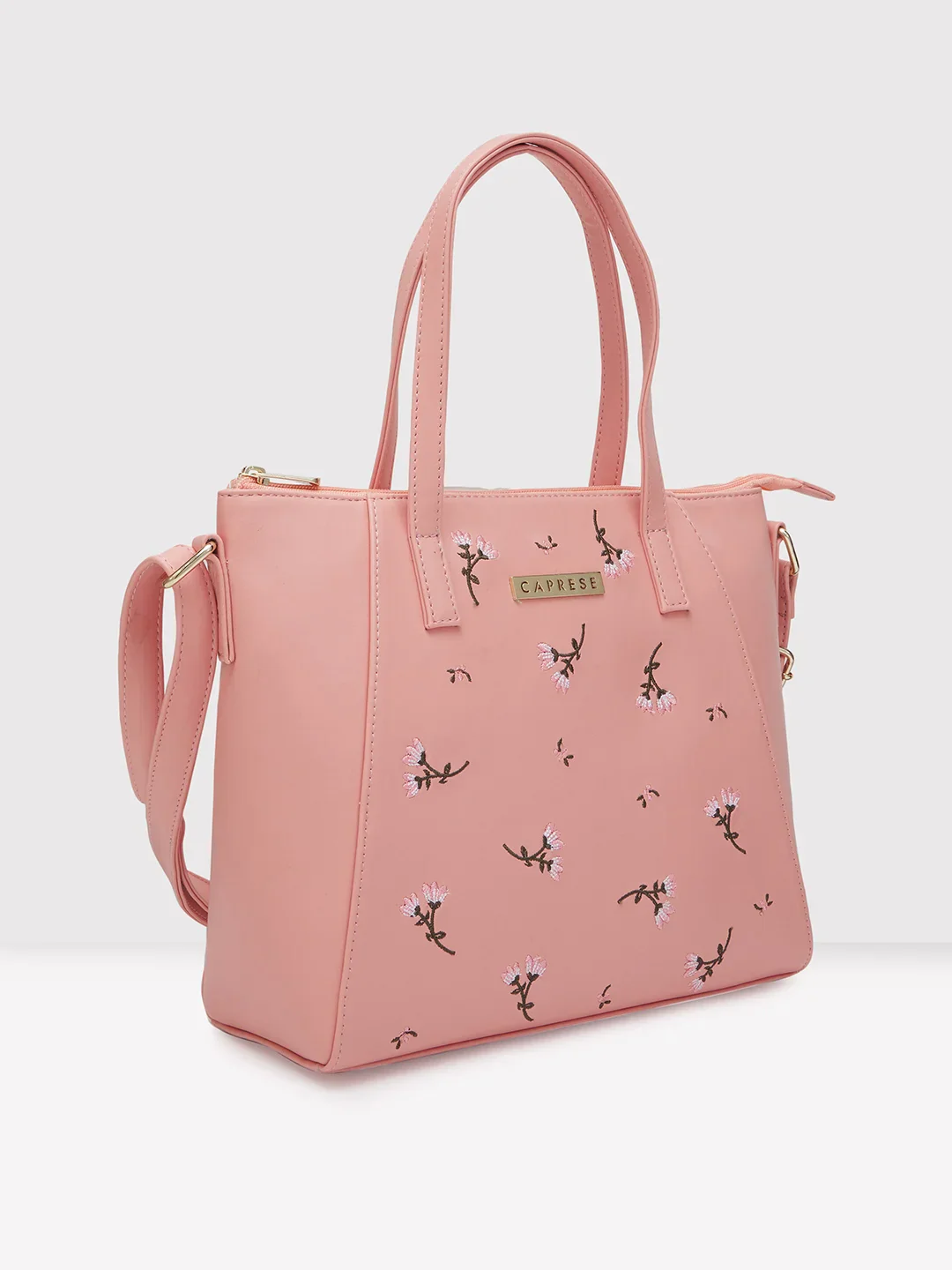 Caprese Dara Medium Pink Satchel Bag - Image 5