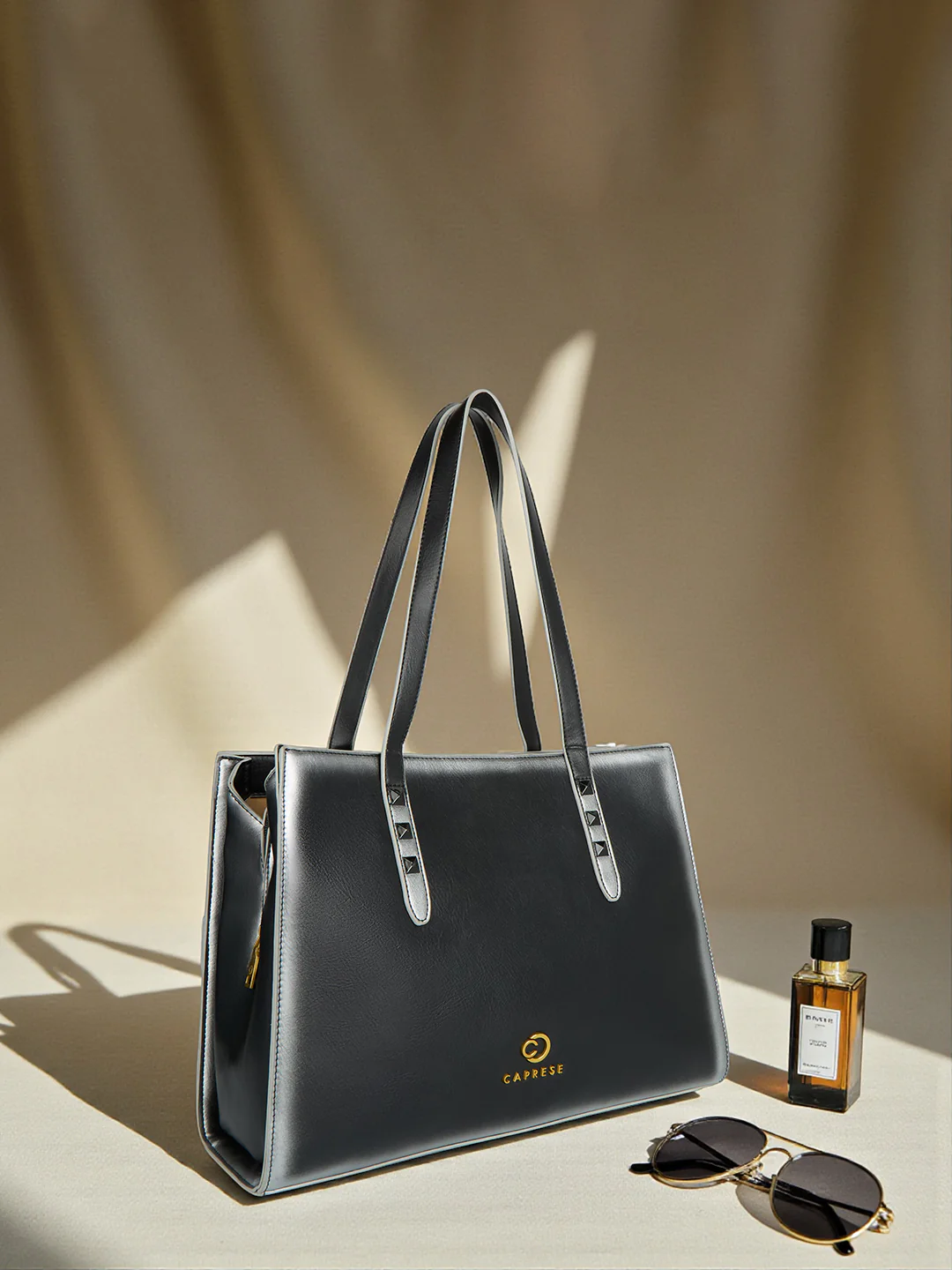 Caprese Dee Large Black Laptop Compatible Tote - Image 10
