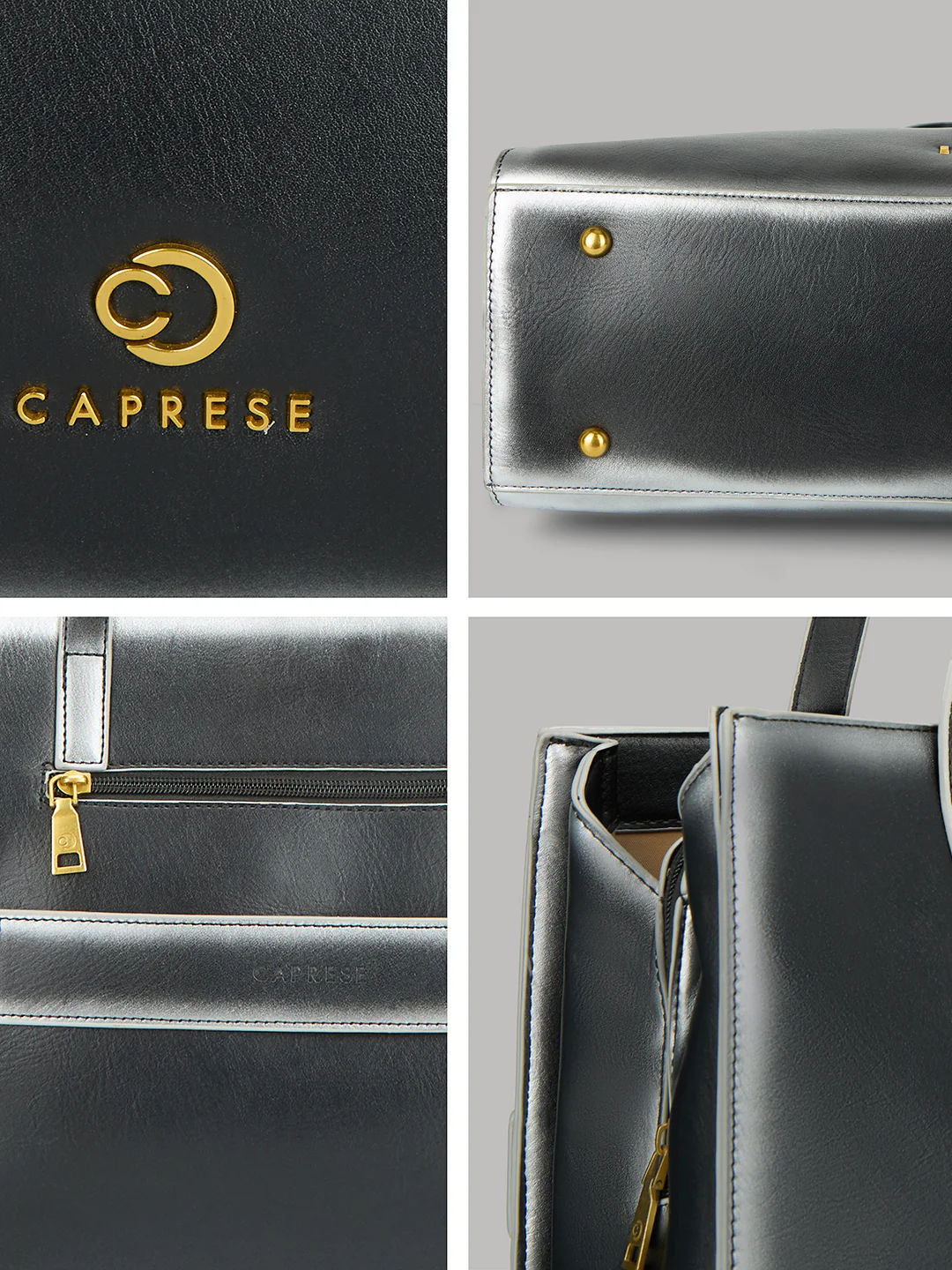 Caprese Dee Large Black Laptop Compatible Tote - Image 9
