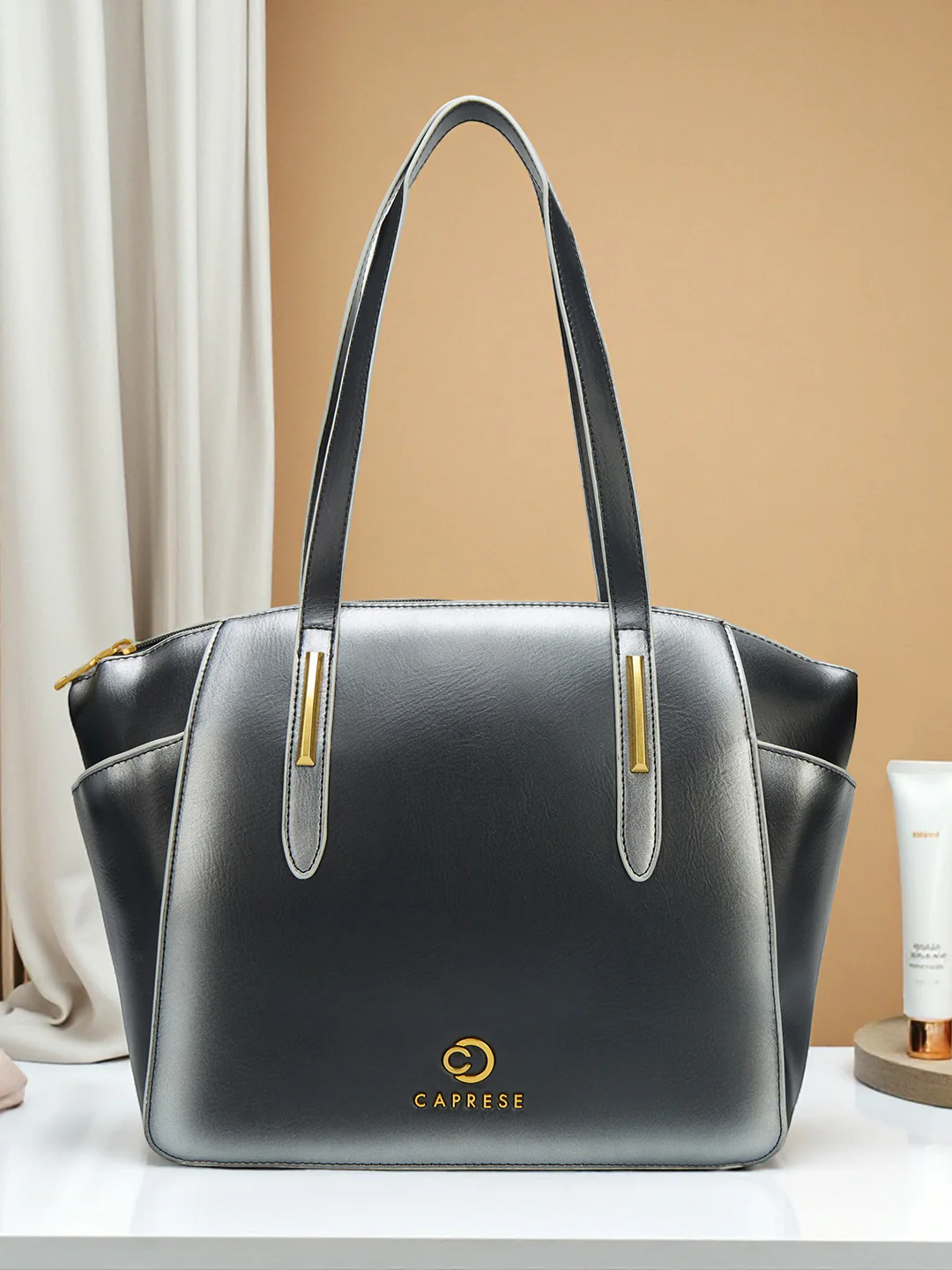 Caprese Dee Large Black Satchel - Image 10