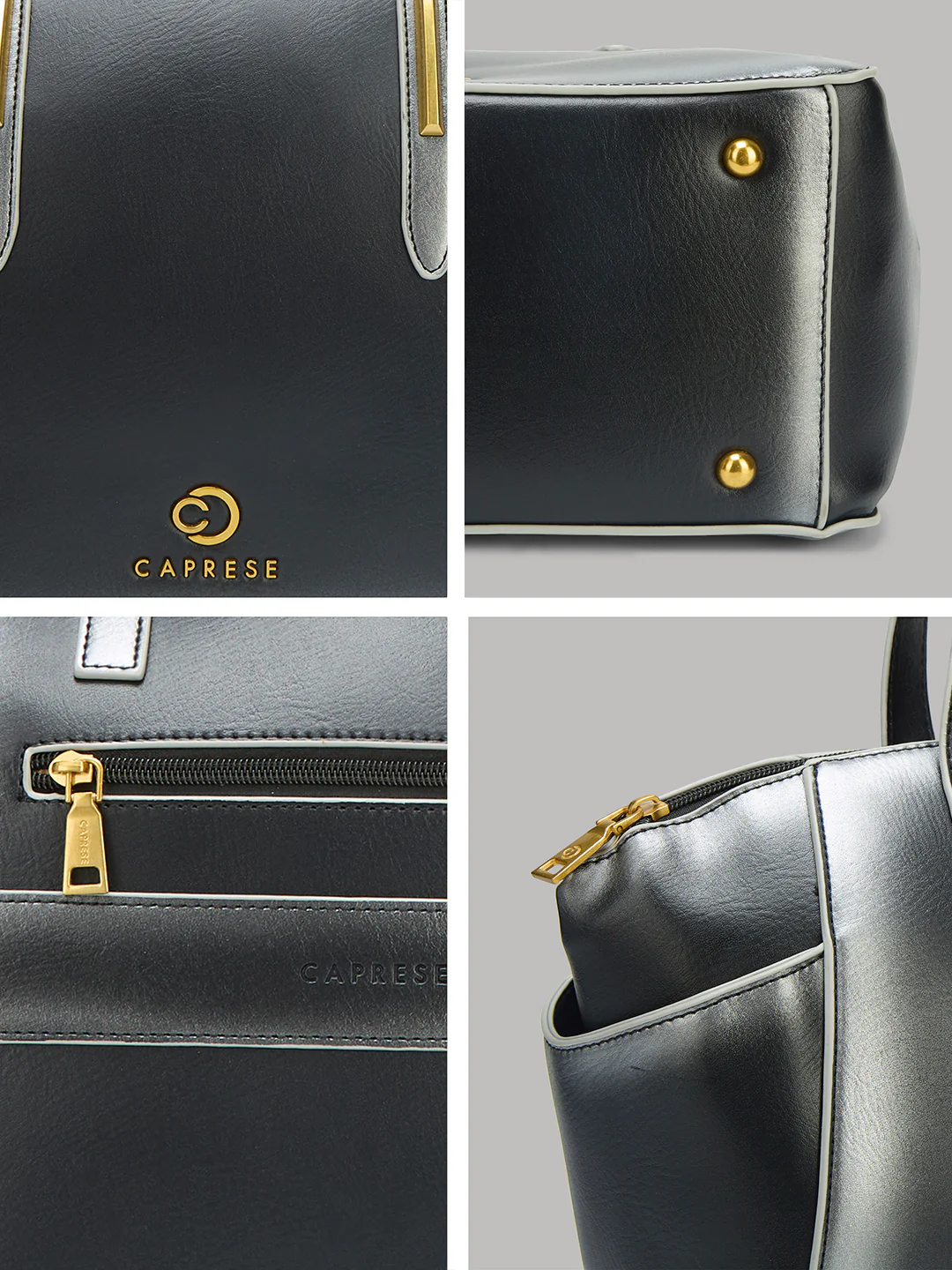 Caprese Dee Large Black Satchel - Image 9