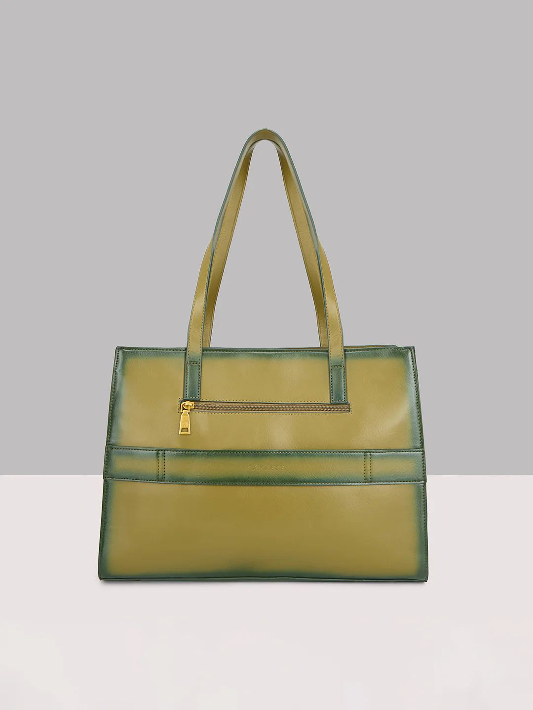 Caprese Dee Large Dill Green Laptop Compatible Tote - Image 4