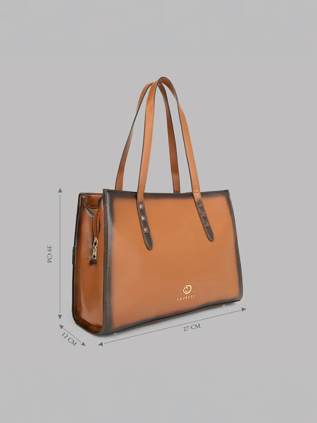 Caprese Dee Large Tan Laptop Compatible Tote - Image 15