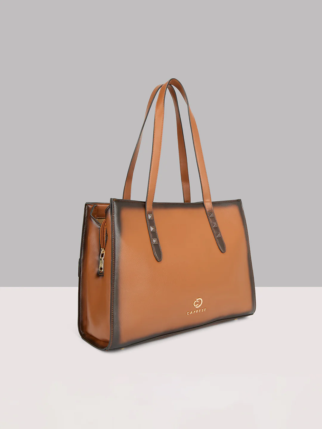 Caprese Dee Large Tan Laptop Compatible Tote - Image 4