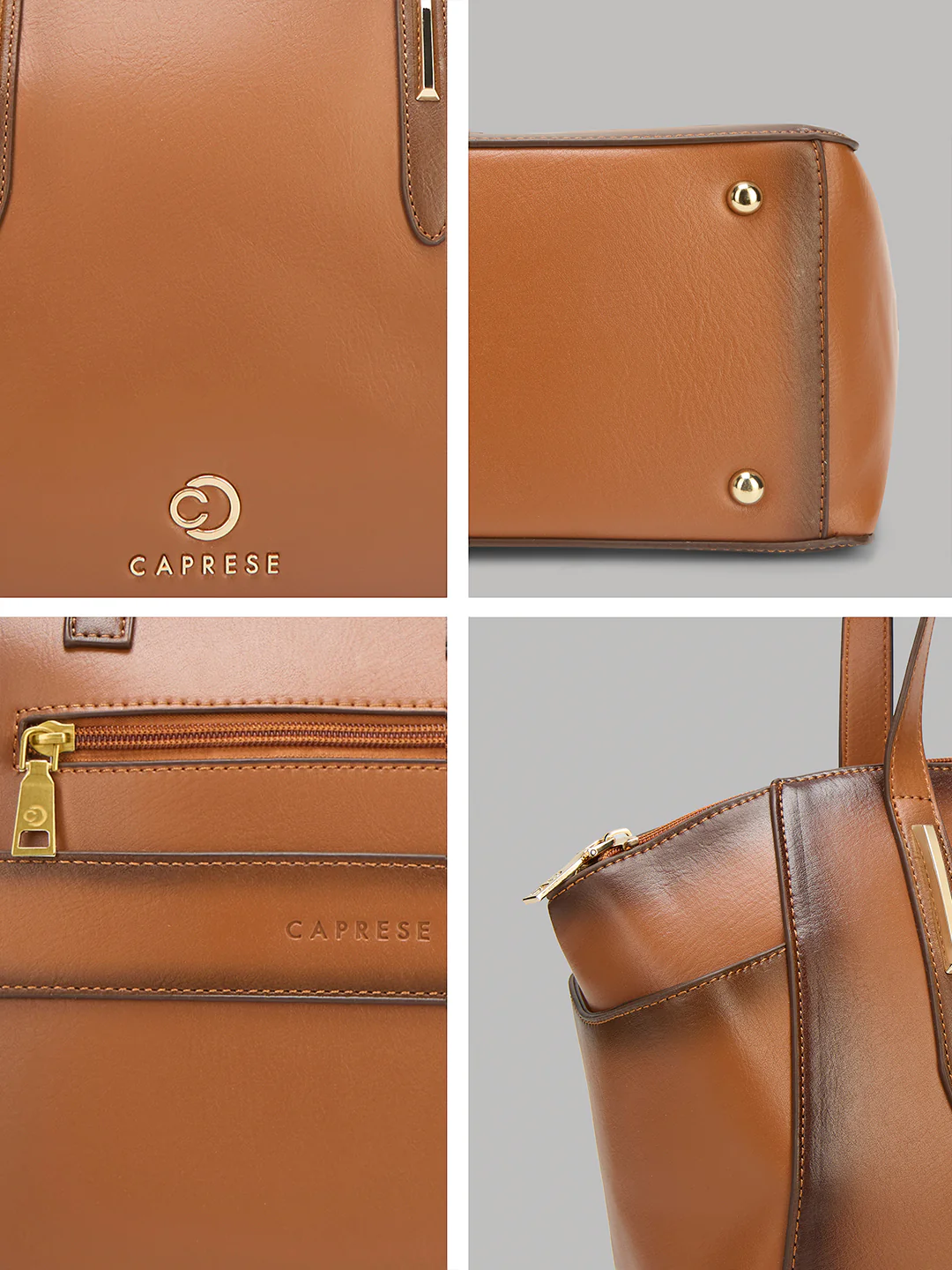 Caprese Dee Large Tan Satchel - Image 9