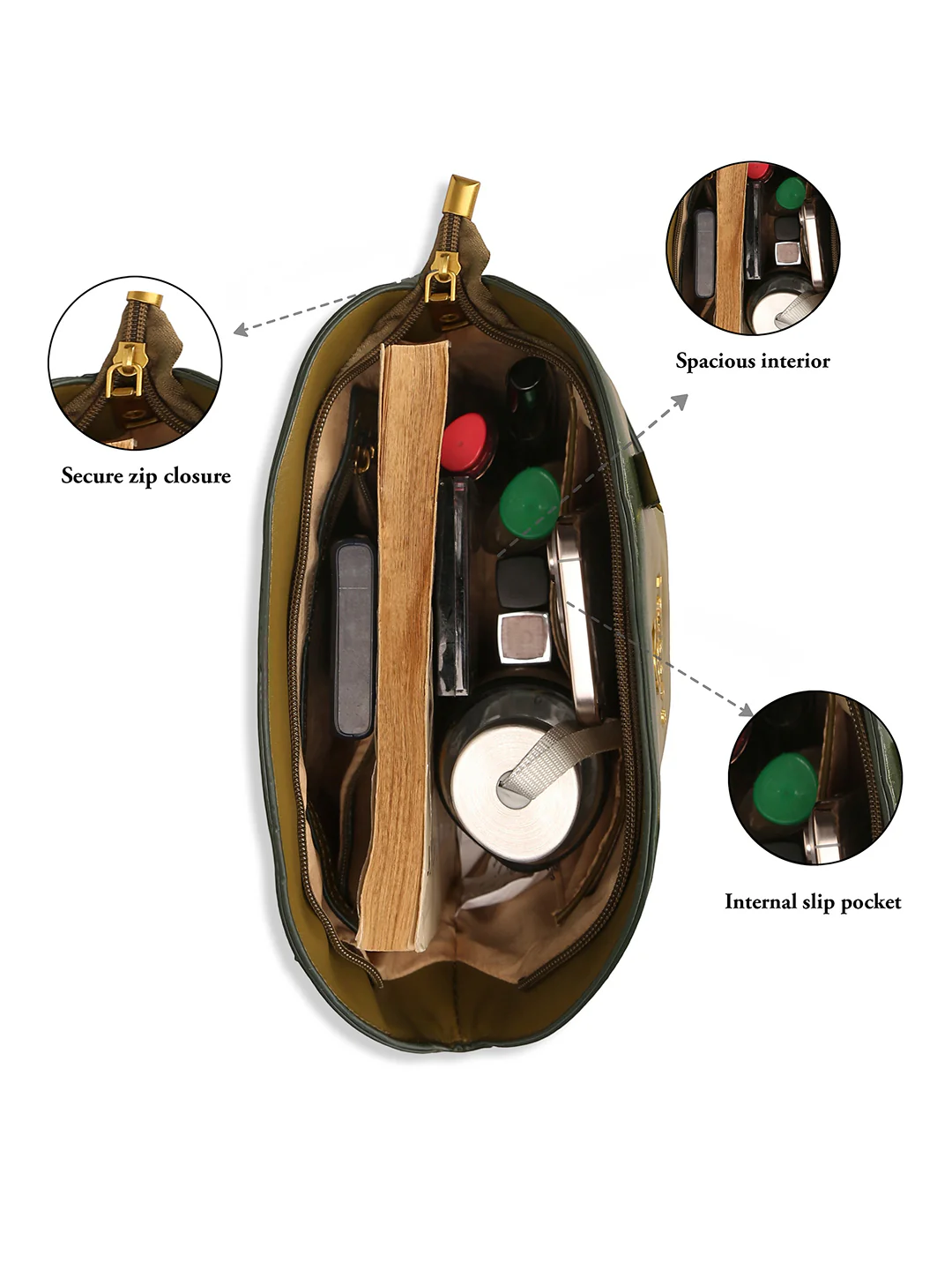 Caprese Dee Medium Dill Green Handheld Satchel - Image 13