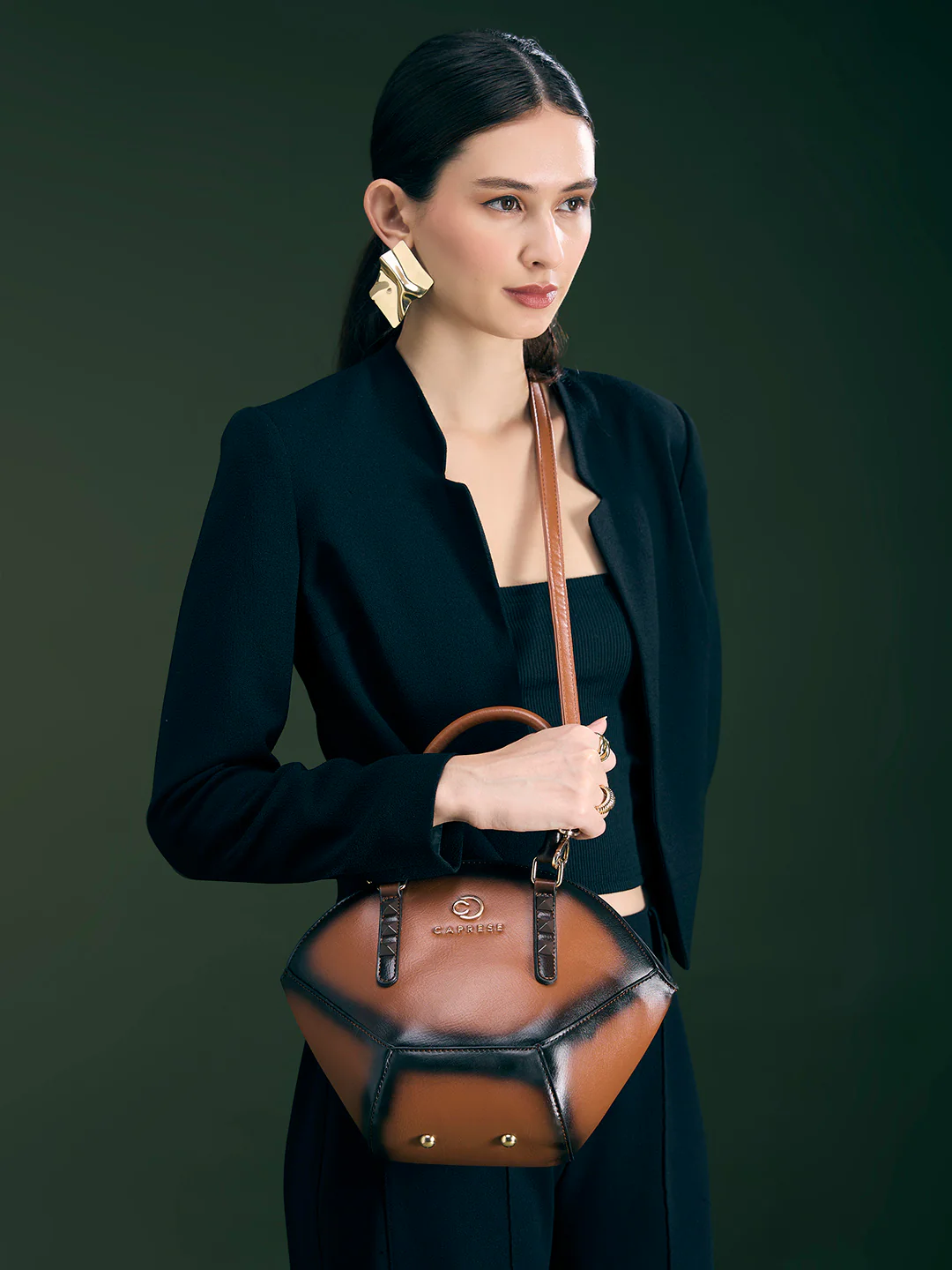 Caprese Dee Medium Tan Handheld Satchel - Image 14