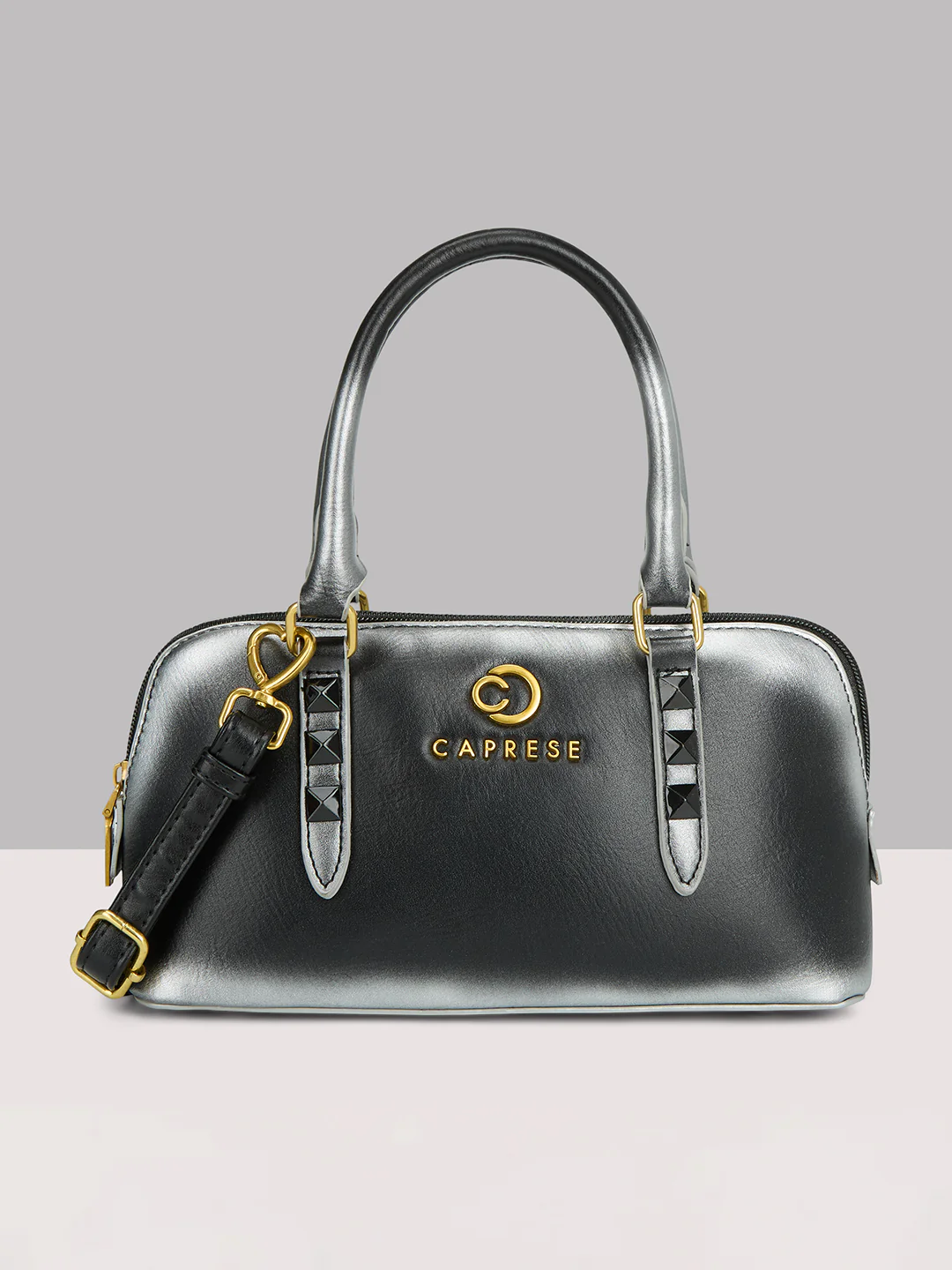 Caprese Dee Small Black Satchel - Image 10