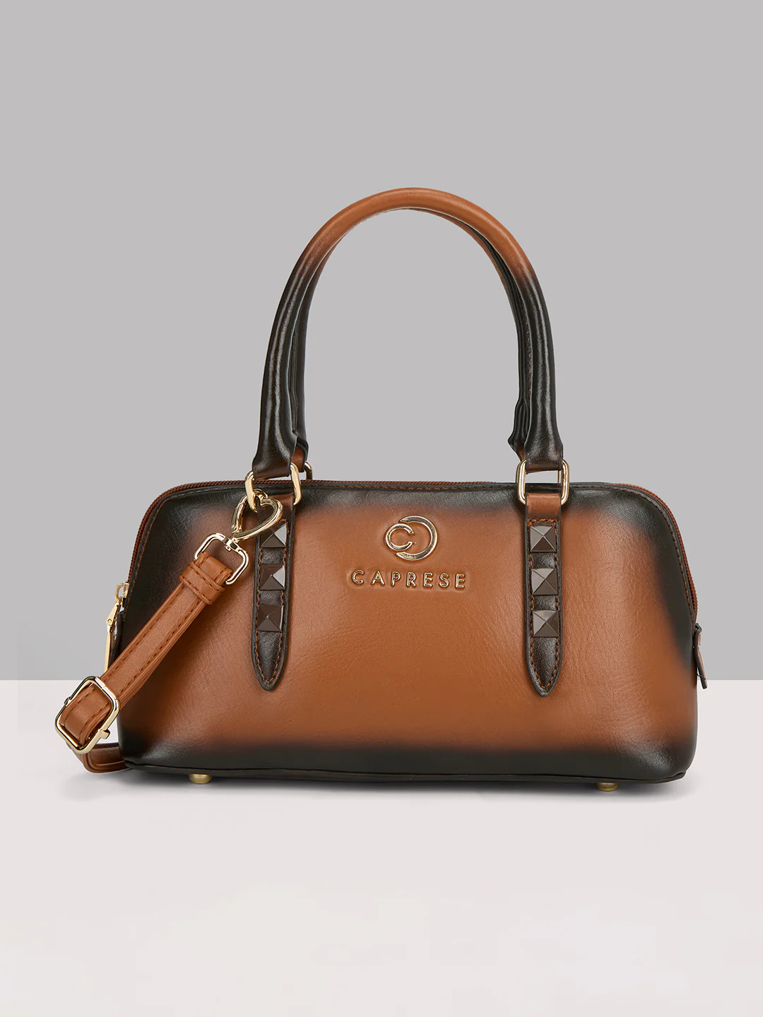 Caprese Dee Small Tan Satchel - Image 10