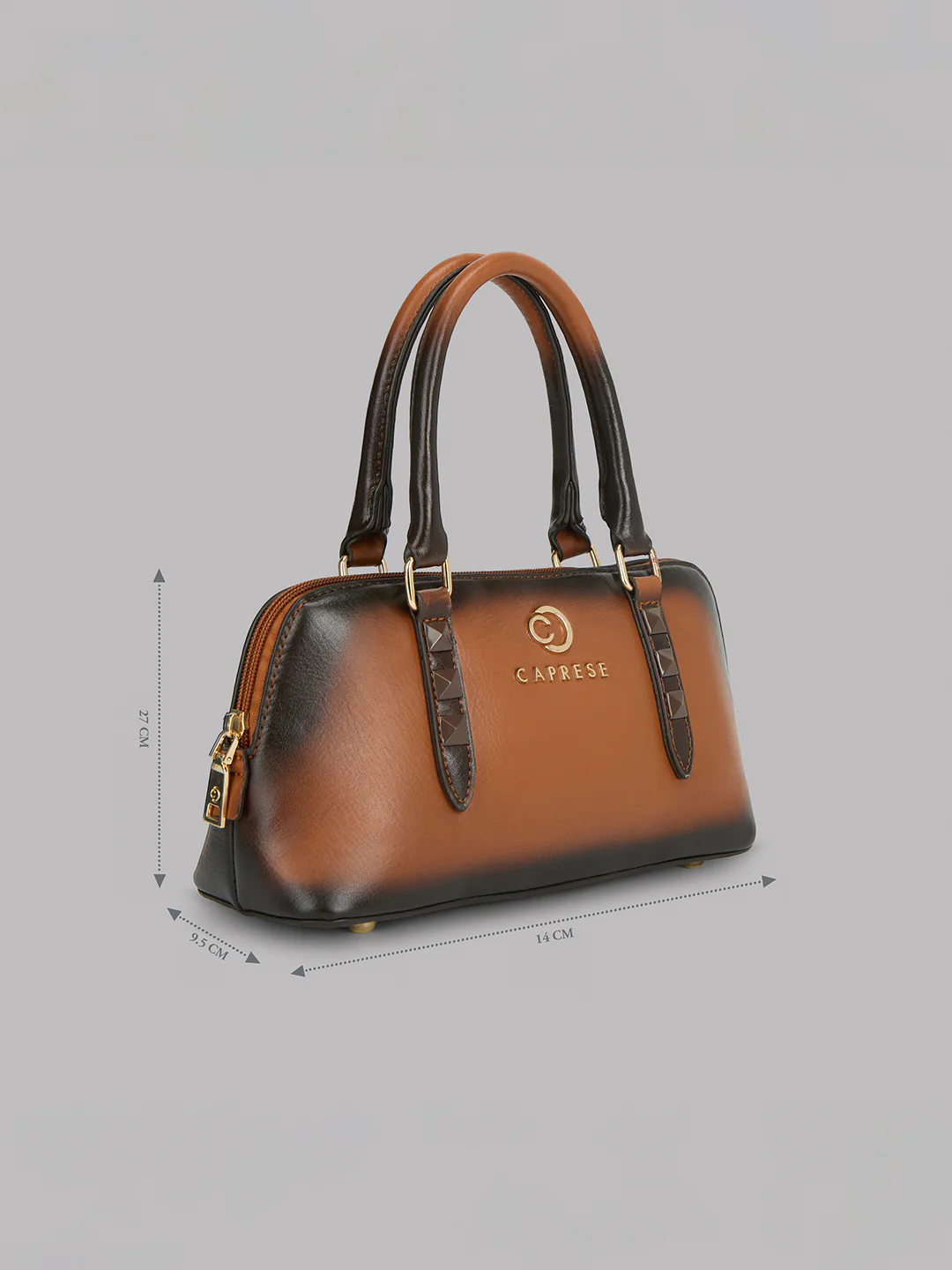 Caprese Dee Small Tan Satchel - Image 15
