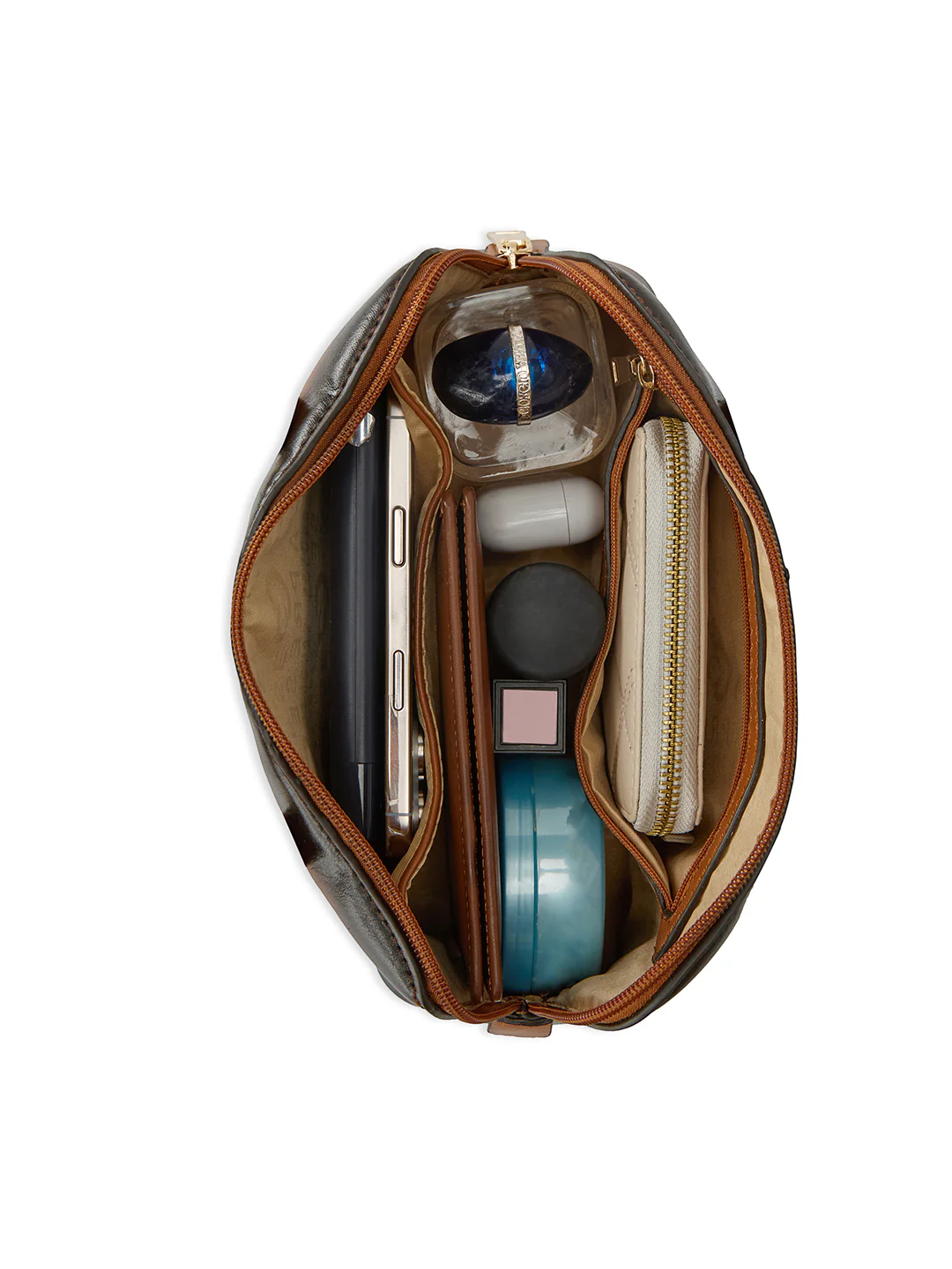 Caprese Dee Small Tan Satchel - Image 8