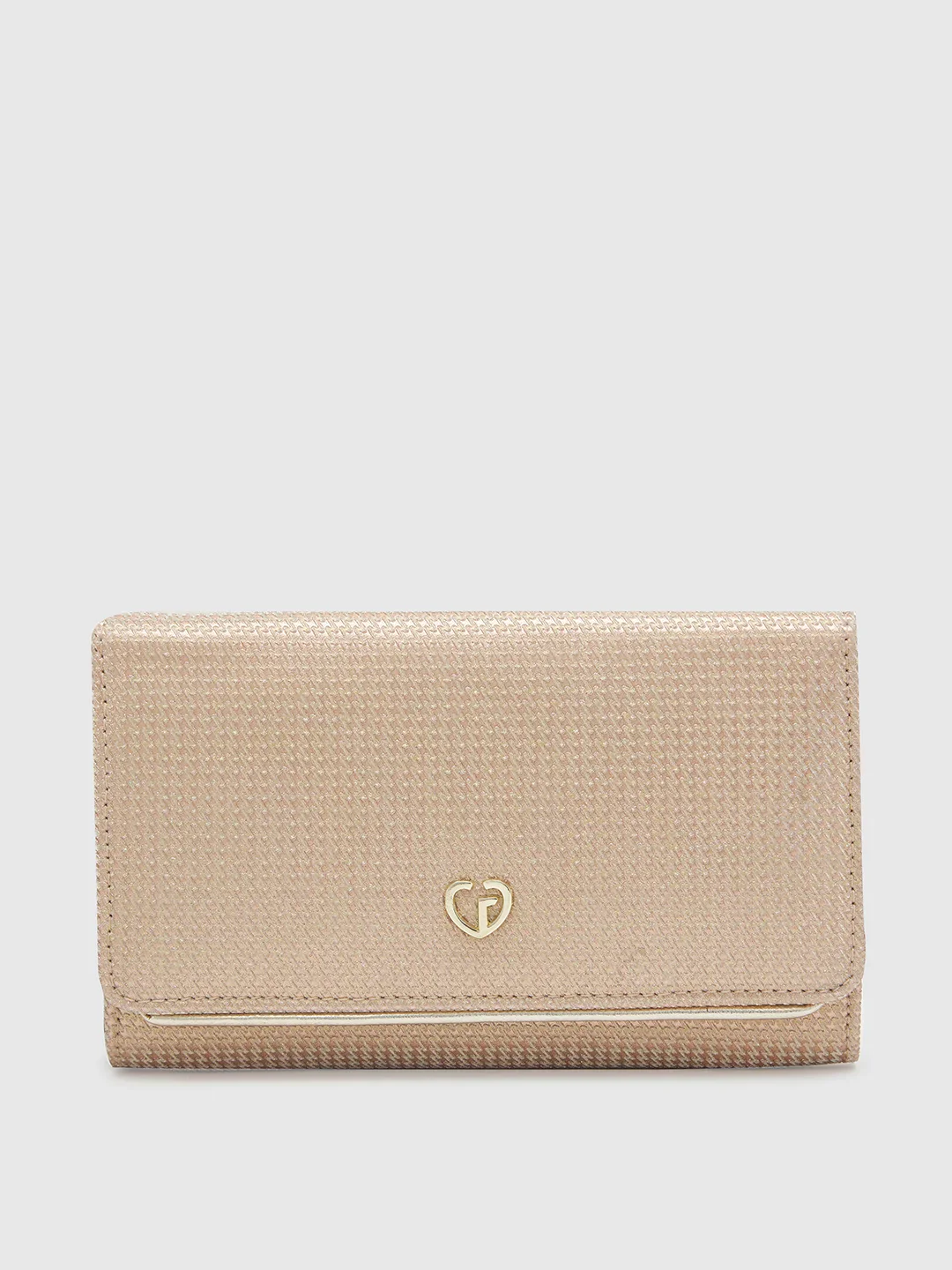 Caprese Delmi Medium Champagne Gold Clutch