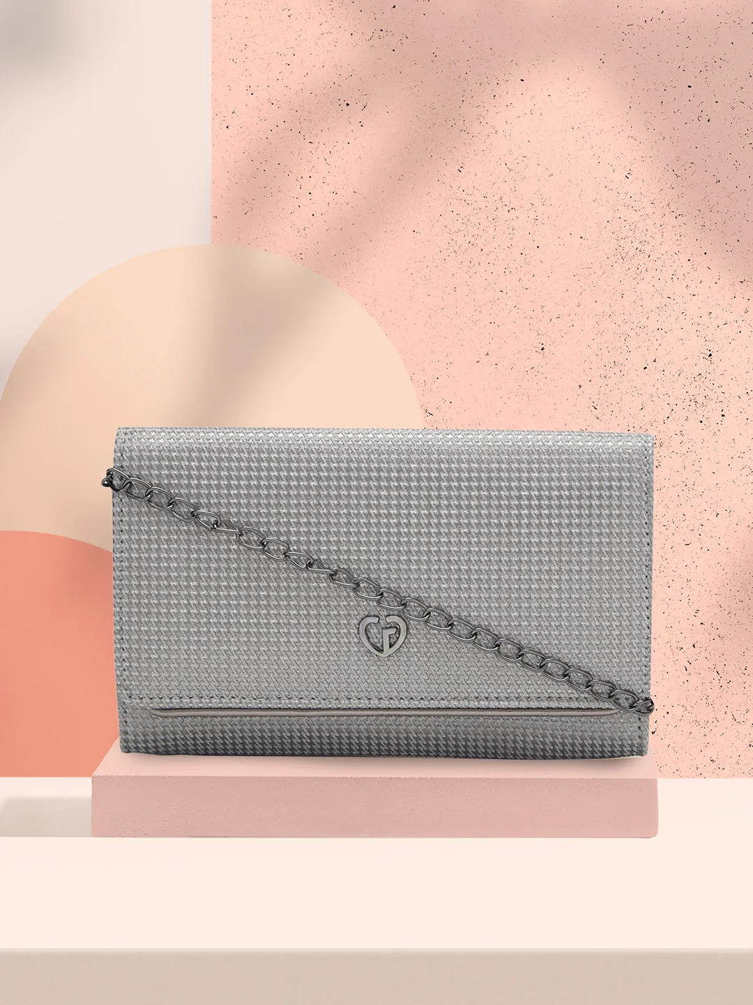 Caprese Delmi Medium Pewter Clutch - Image 12