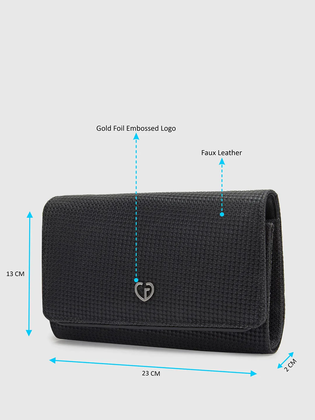 Caprese DELMI Medium Black Clutch - Image 5