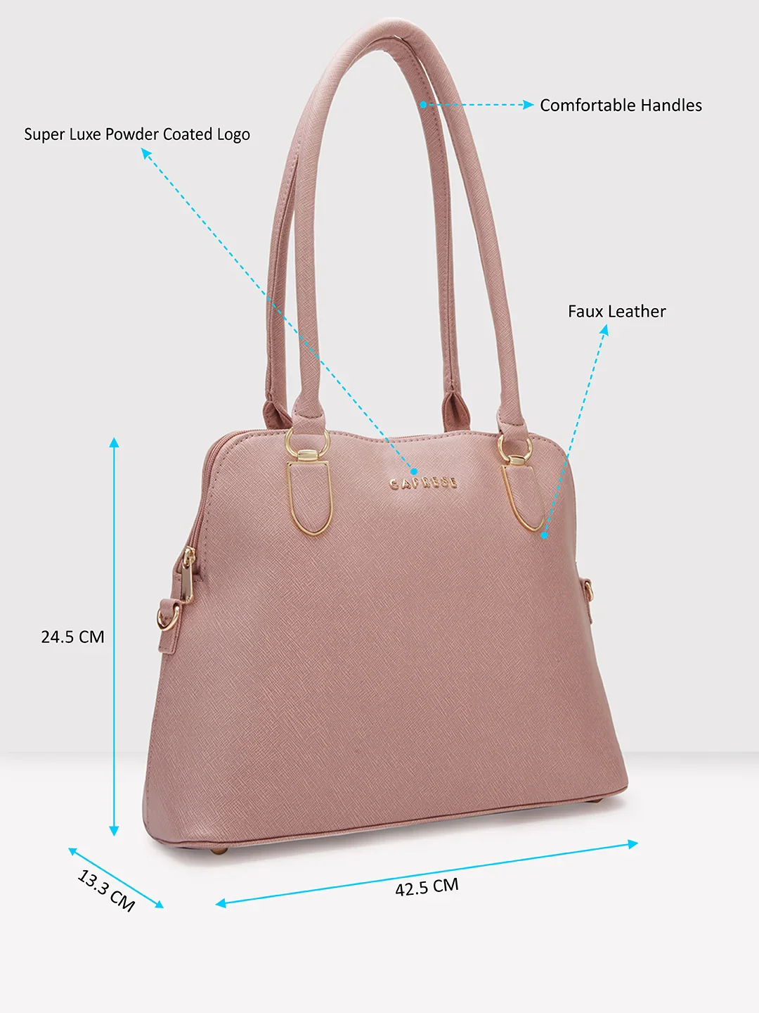 Caprese Demi Medium Blush Tote Bag - Image 7