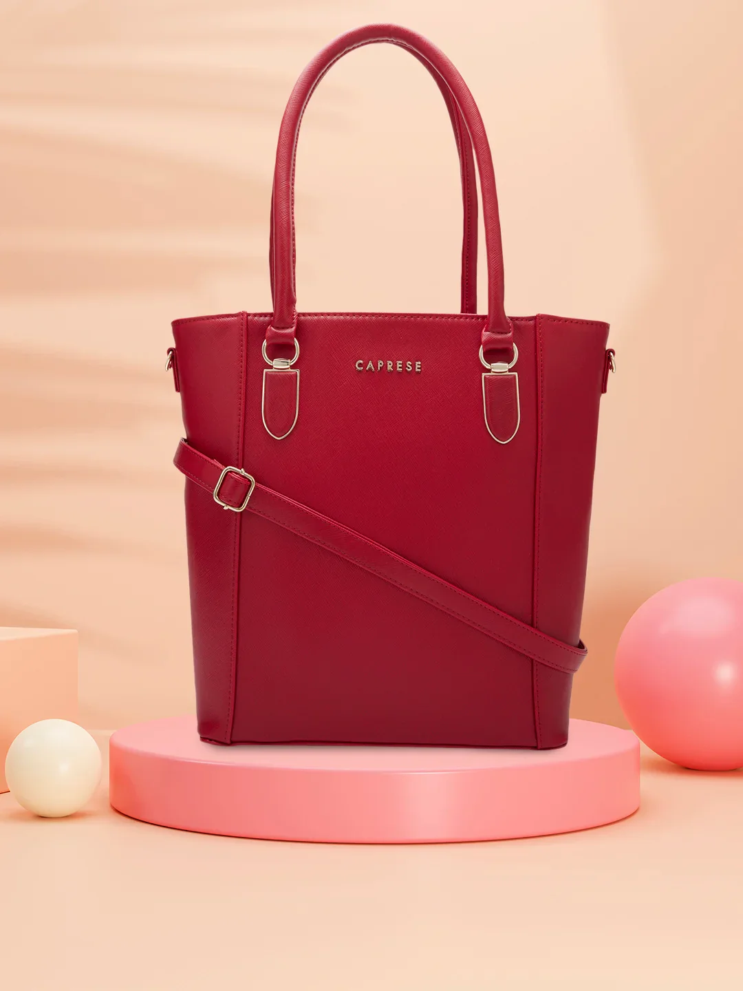Caprese Demi Medium Red Tote Bag - Image 3