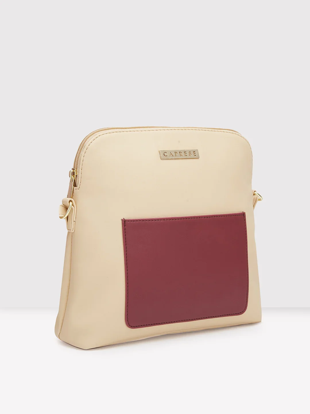 Caprese Destin Small Beige Sling Bag - Image 4